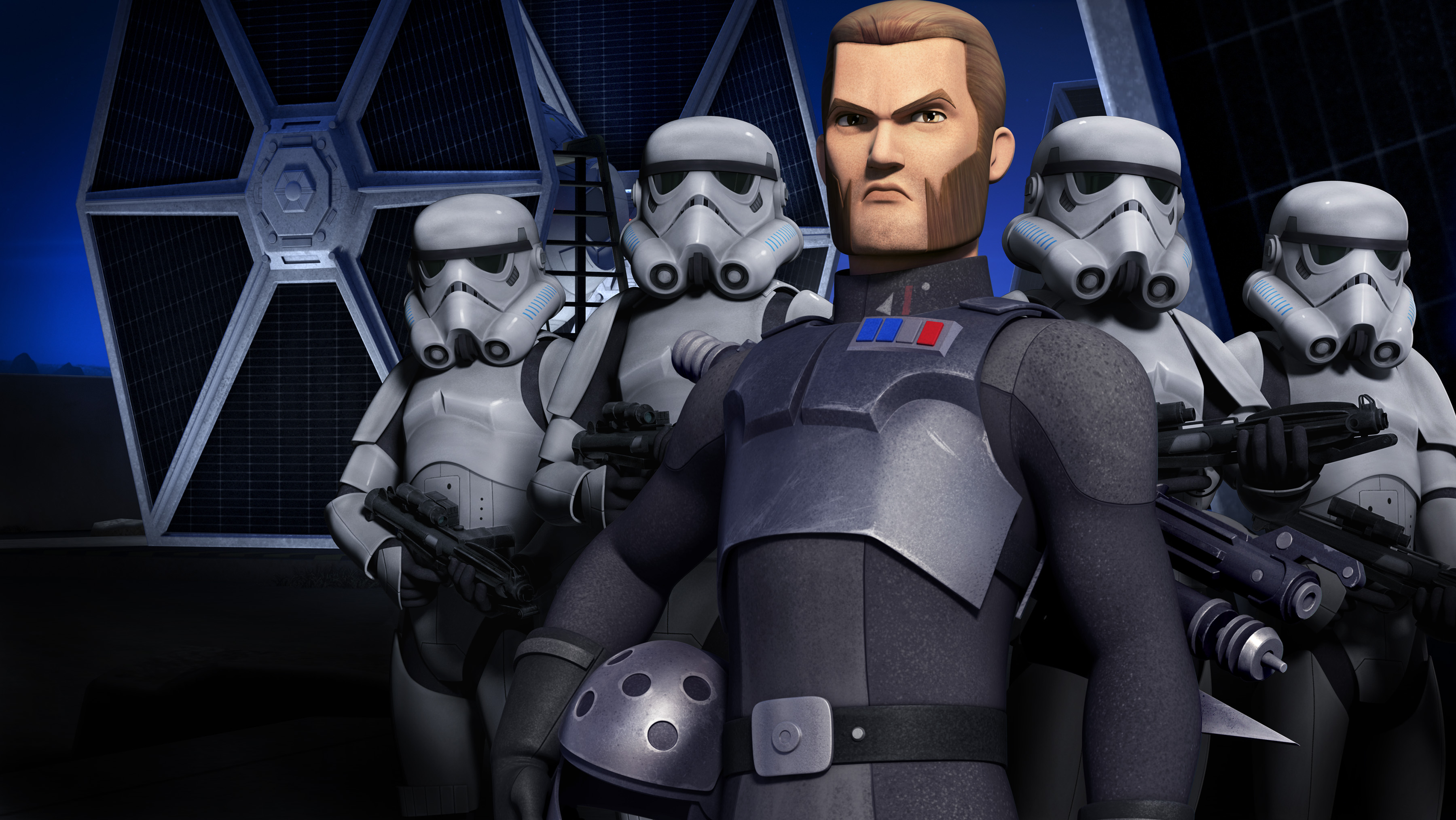 Grand Admiral Thrawn with Stormtroopers from Star Wars Rebels HD Wallpaper