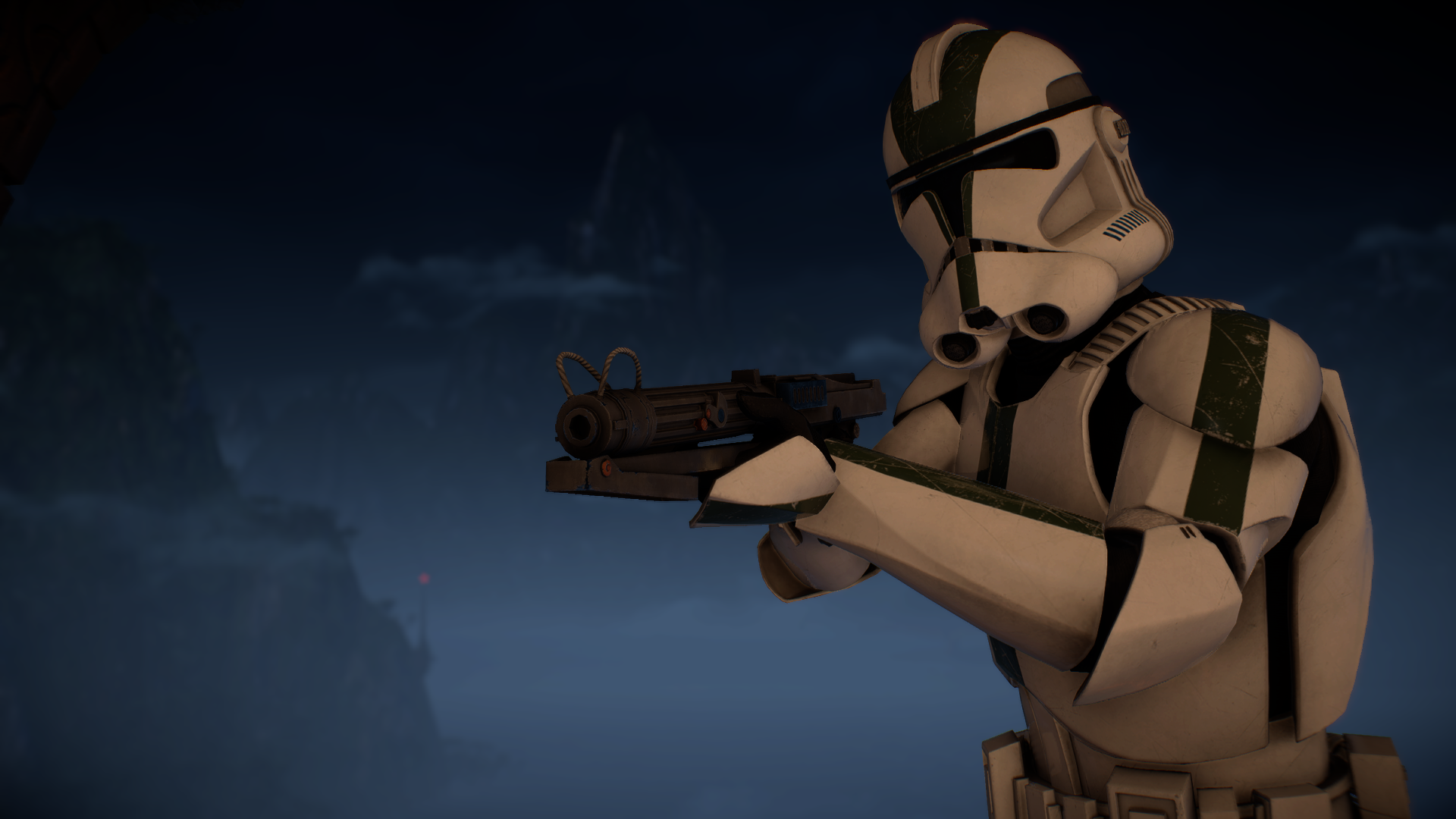Clone Trooper with Heavy Blaster Rifle HD Wallpaper