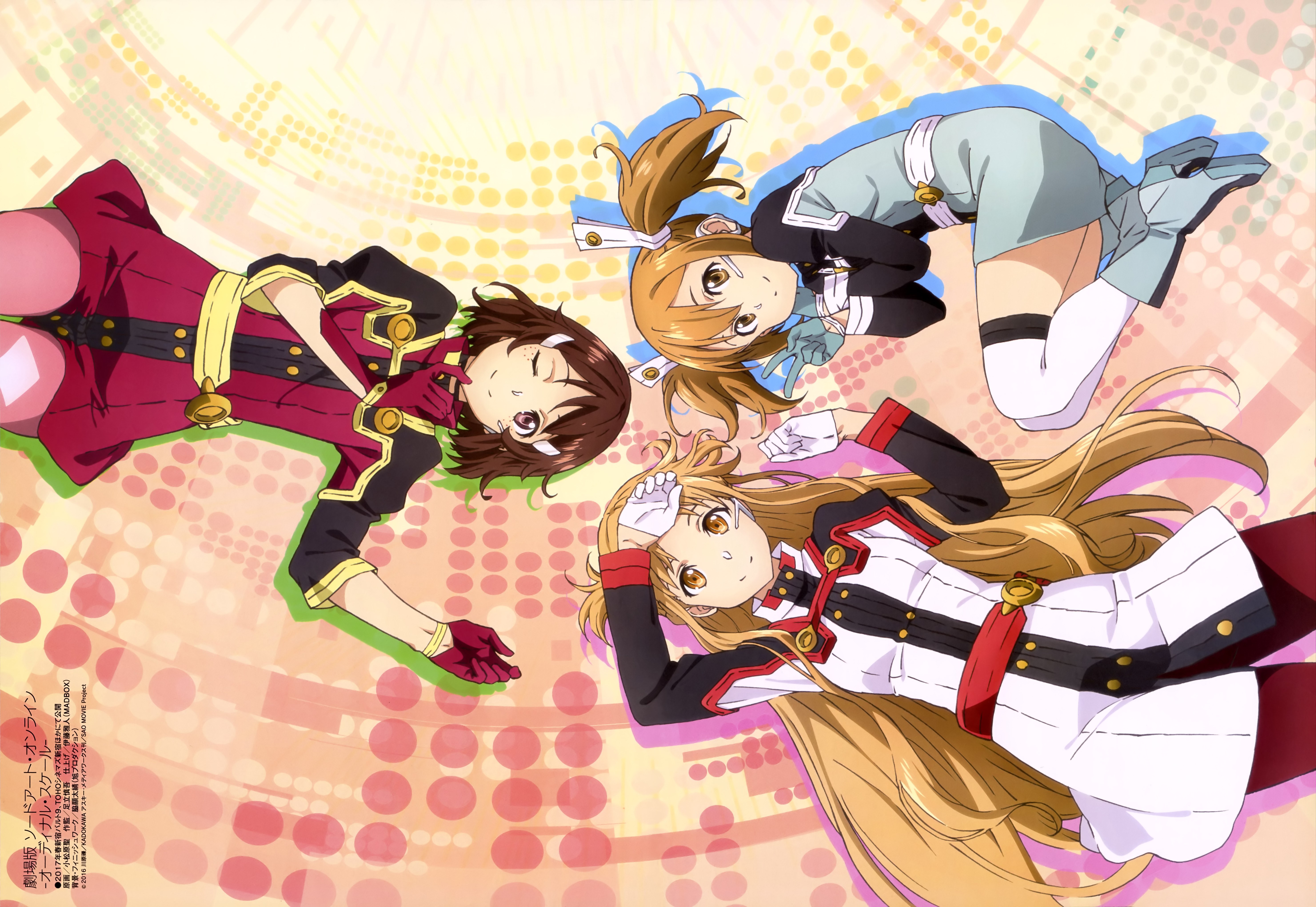 Three girls from Sword Art Online: Ordinal Scale HD Wallpaper