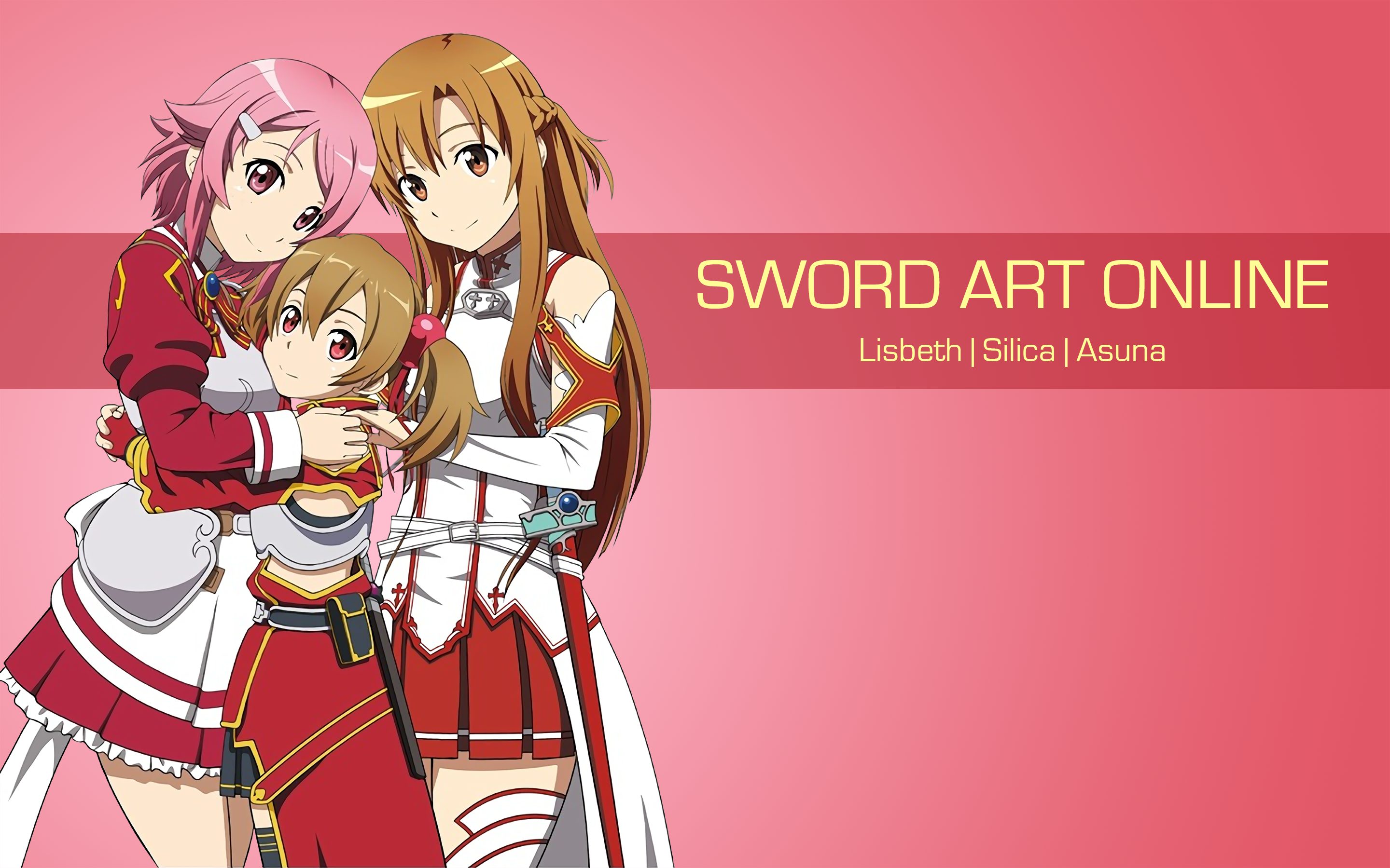 Lisbeth, Silica, and Asuna from Sword Art Online HD Wallpaper