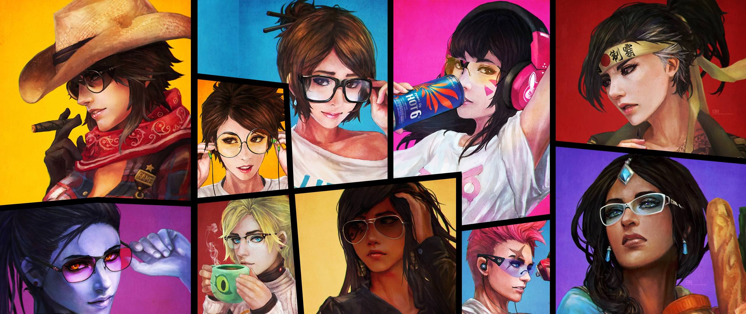 Overwatch characters collage HD Wallpaper