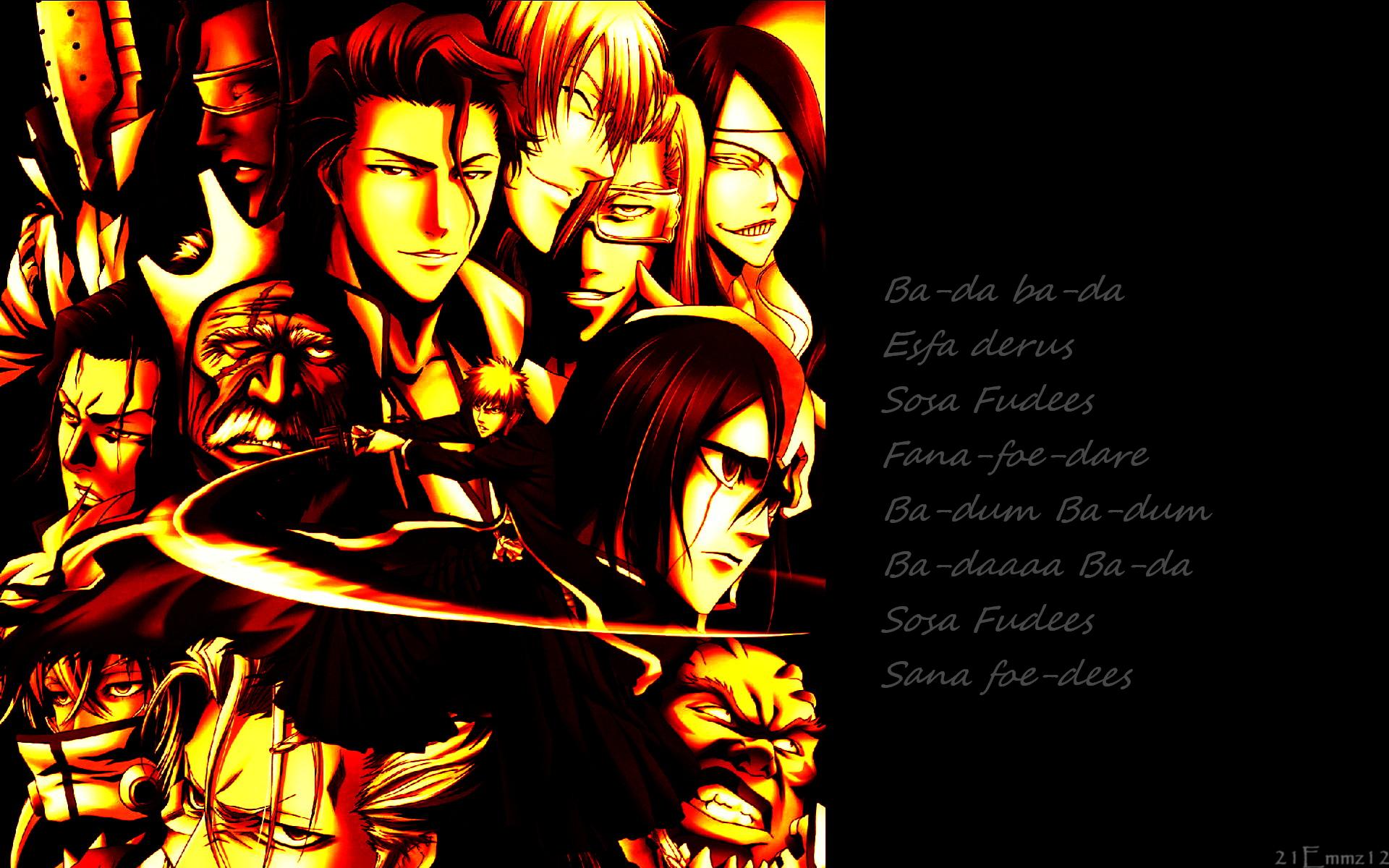 Bleach characters with text HD Wallpaper