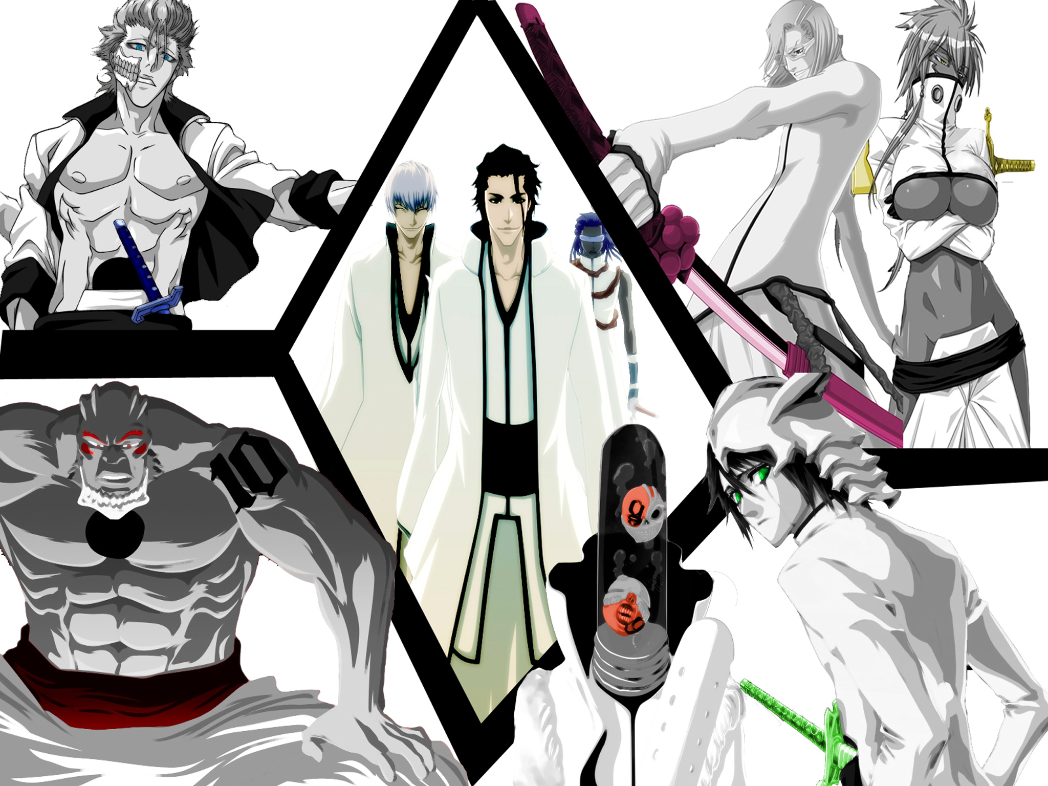 Bleach characters collage HD Wallpaper