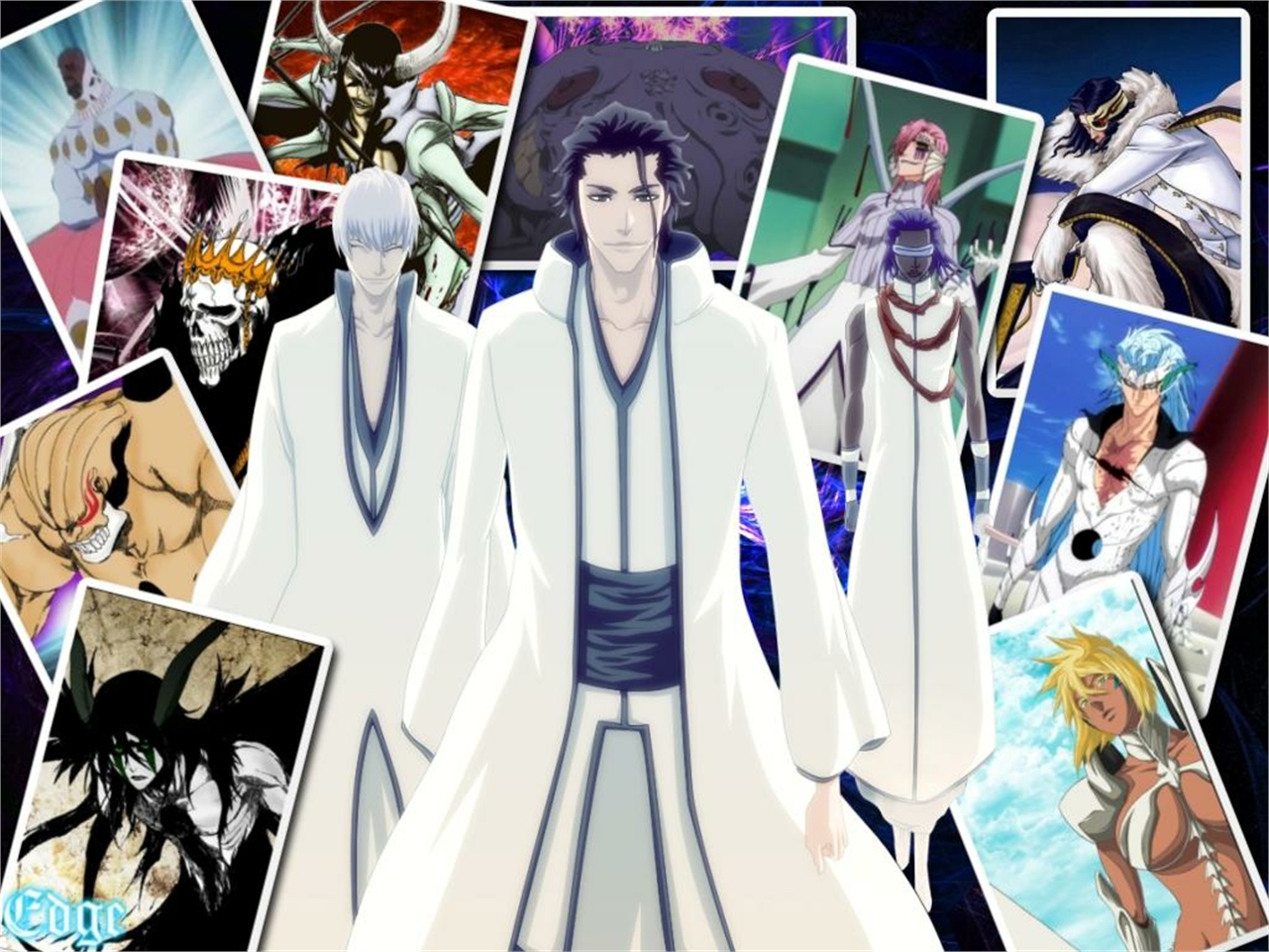 Bleach characters in a collage HD Wallpaper