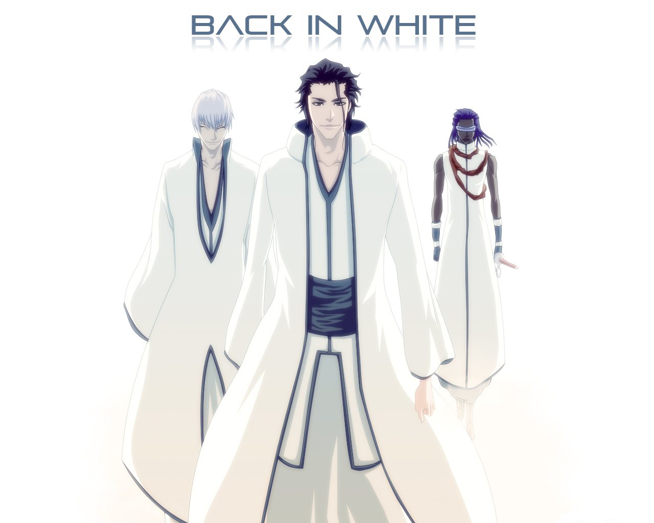 Kaname Tosen and two other men from Bleach HD Wallpaper