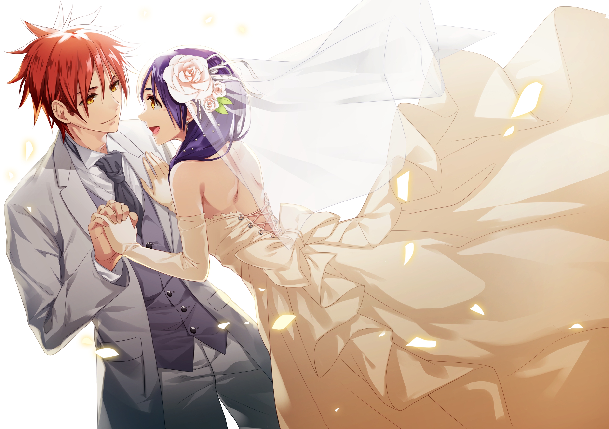 Megumi Tadokoro and Sōma Yukihira wedding HD Wallpaper