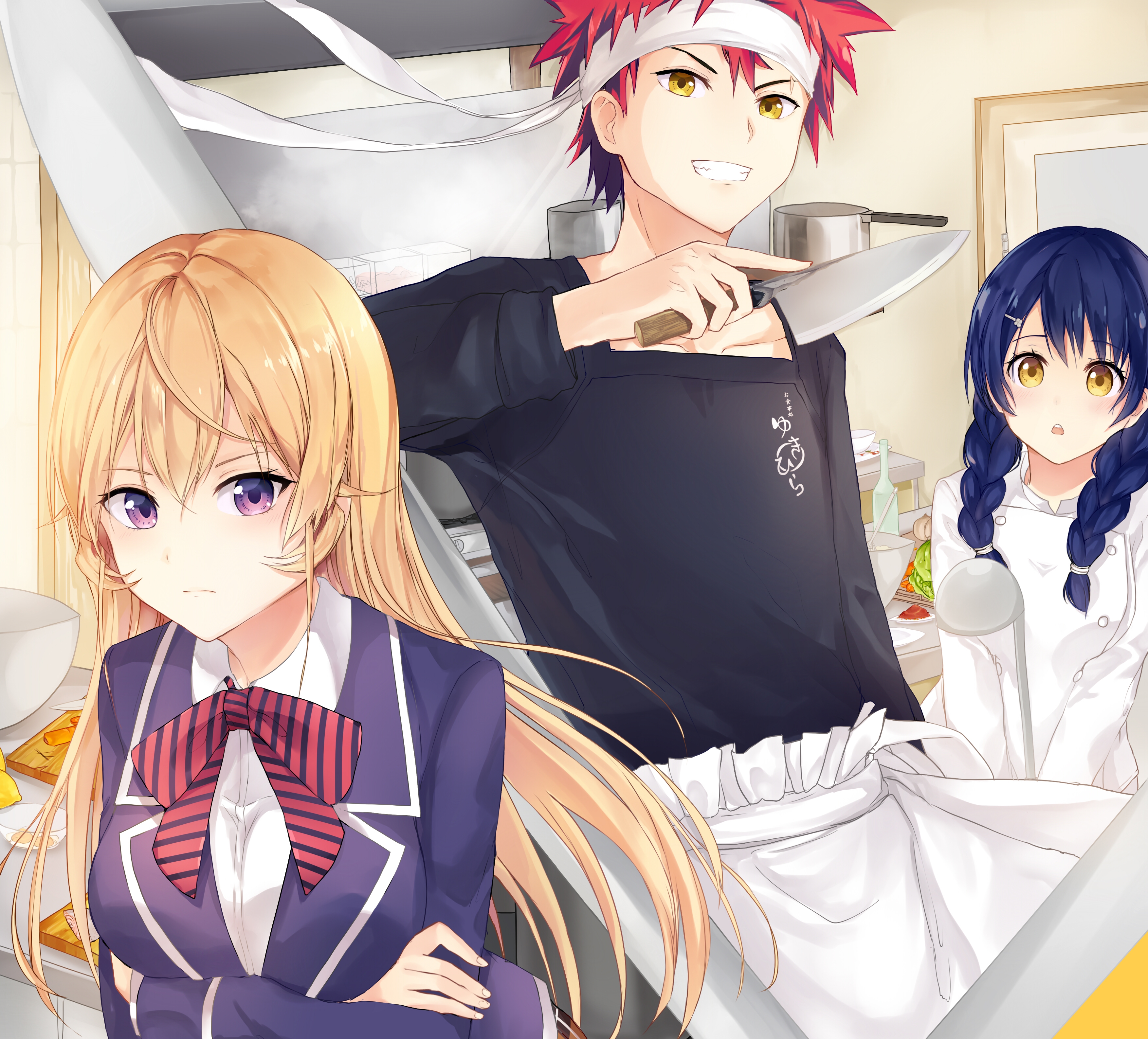 Food Wars! Shokugeki no Soma characters HD Wallpaper