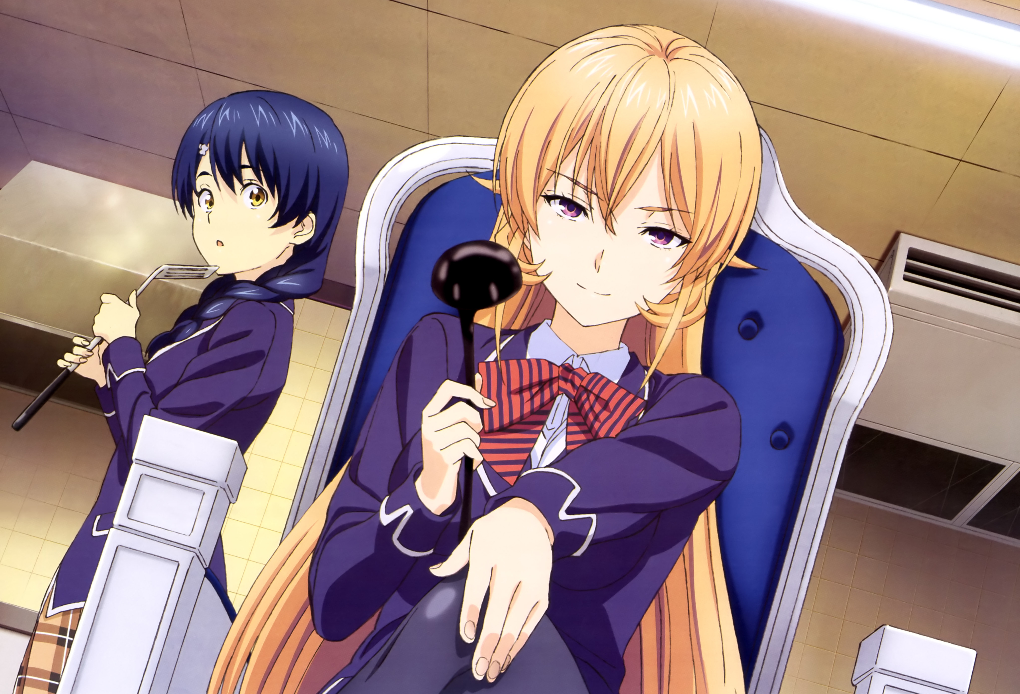 Erina Nakiri and Megumi Tadokoro from Food Wars! HD Wallpaper