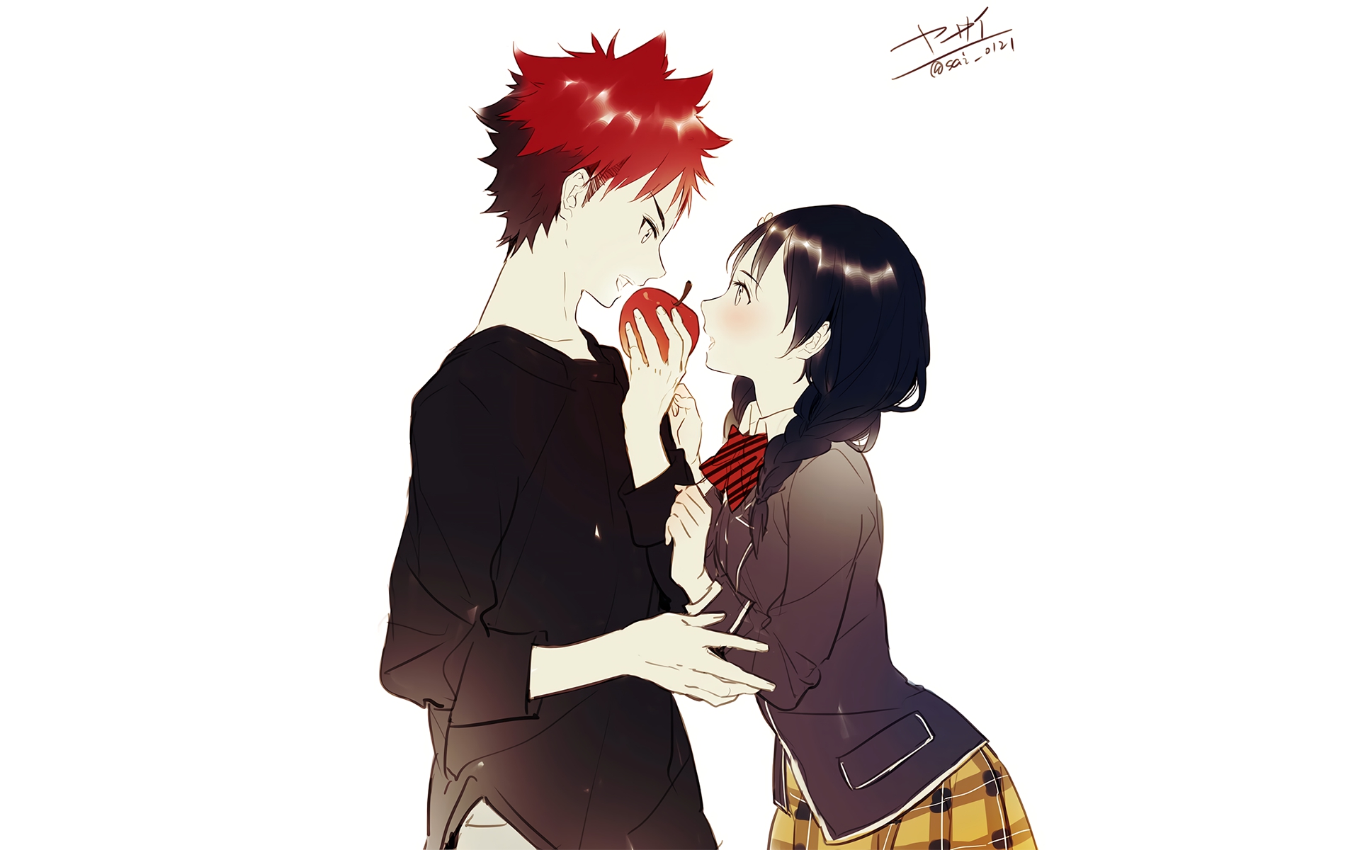 Soma Yukihira and Megumi Tadokoro from Food Wars! HD Wallpaper