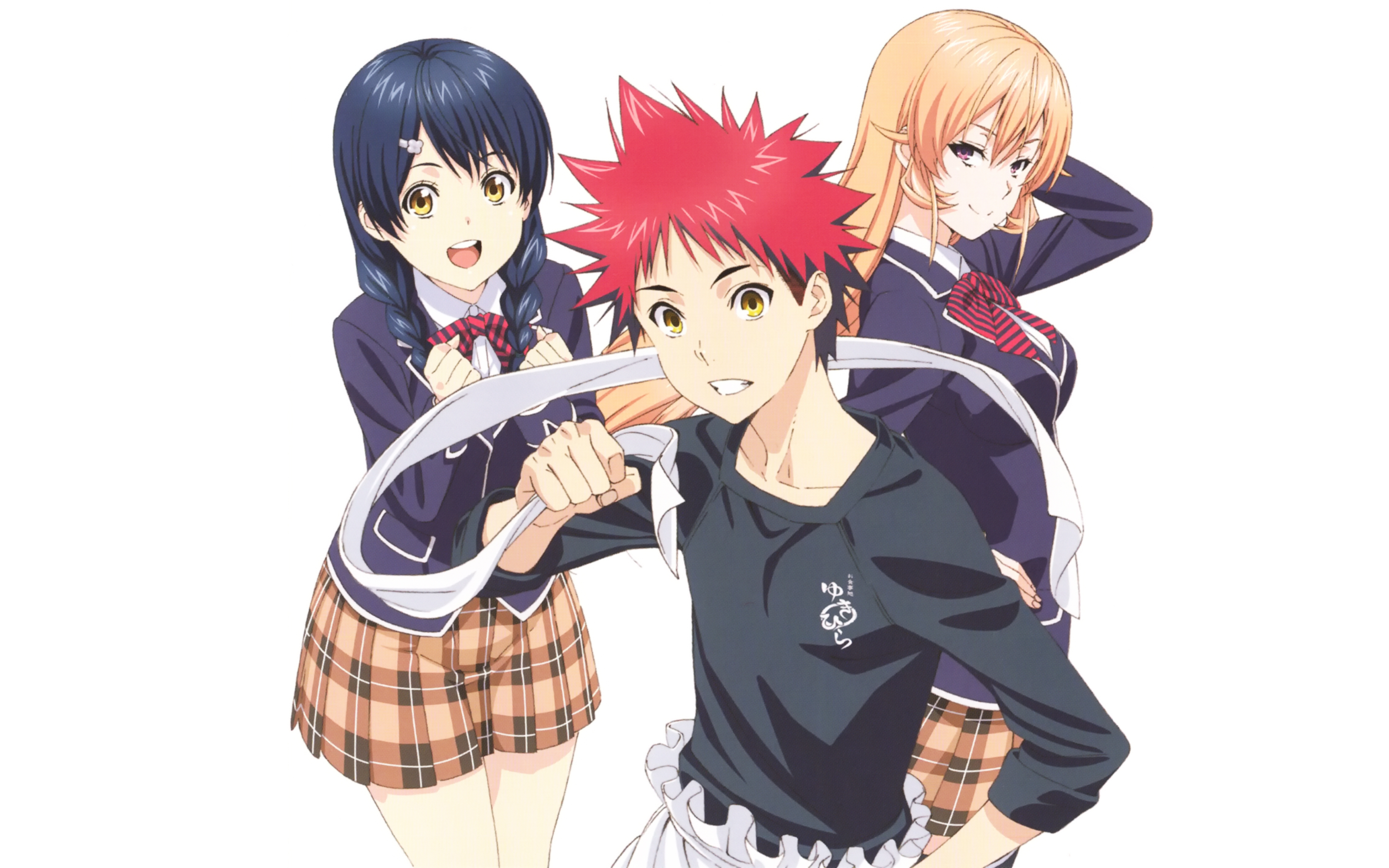 Megumi Tadokoro and two other characters from Food Wars! HD Wallpaper