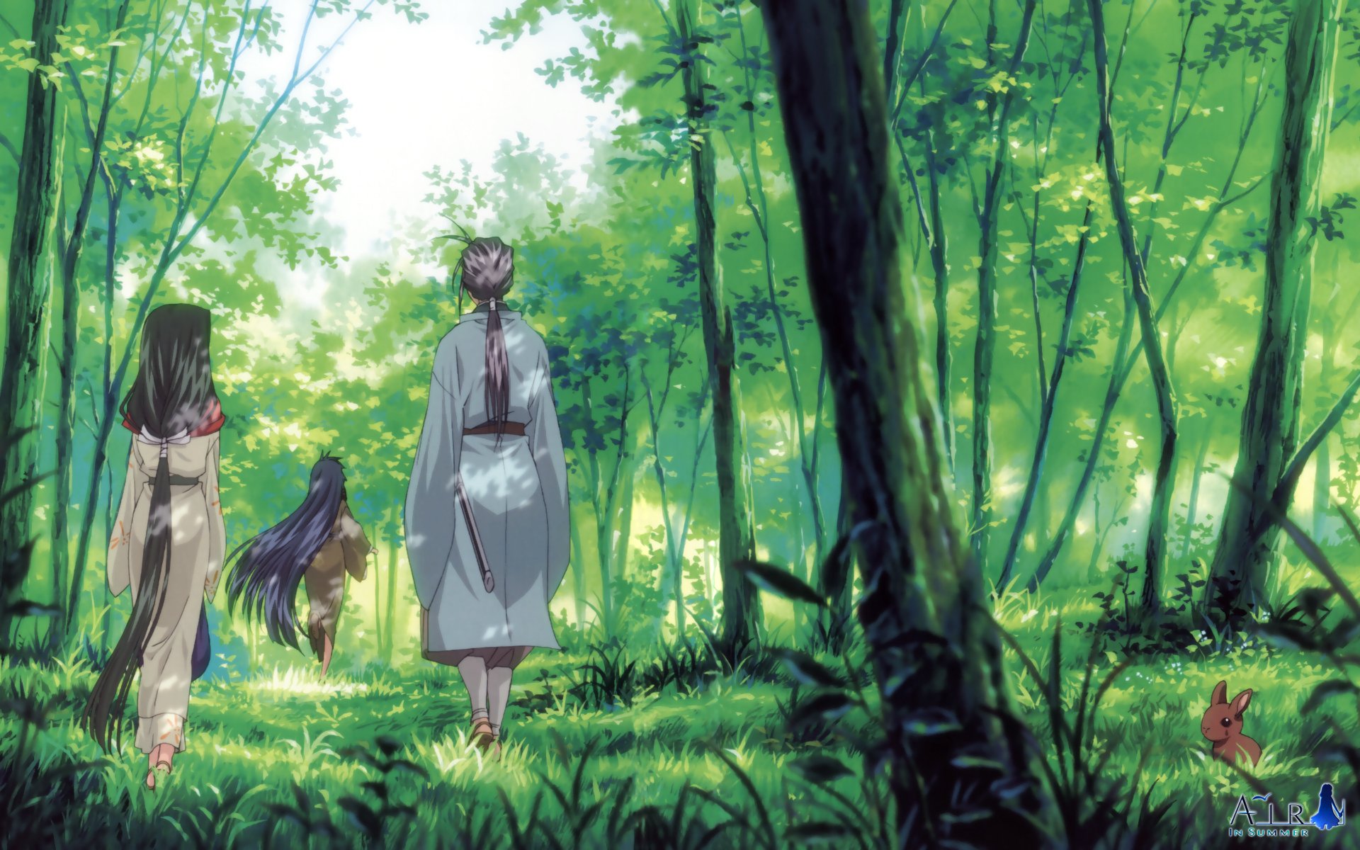 Kanna from Air in a forest HD Wallpaper