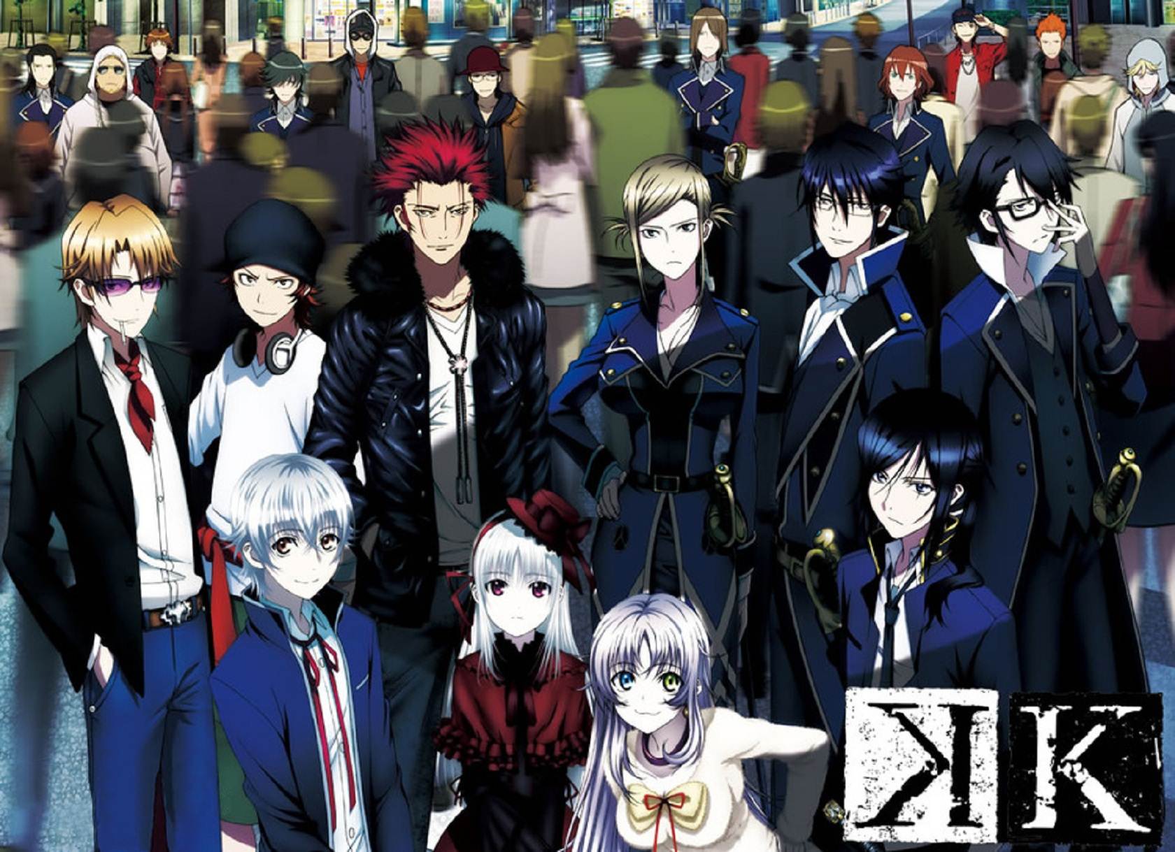 K Project characters in a crowded street HD Wallpaper