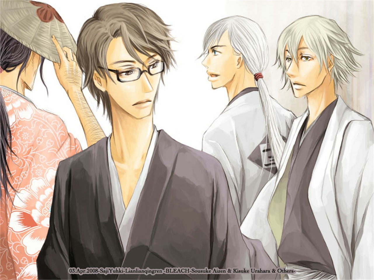 Sōsuke Aizen, Kisuke Urahara & Others from BLEACH HD Wallpaper