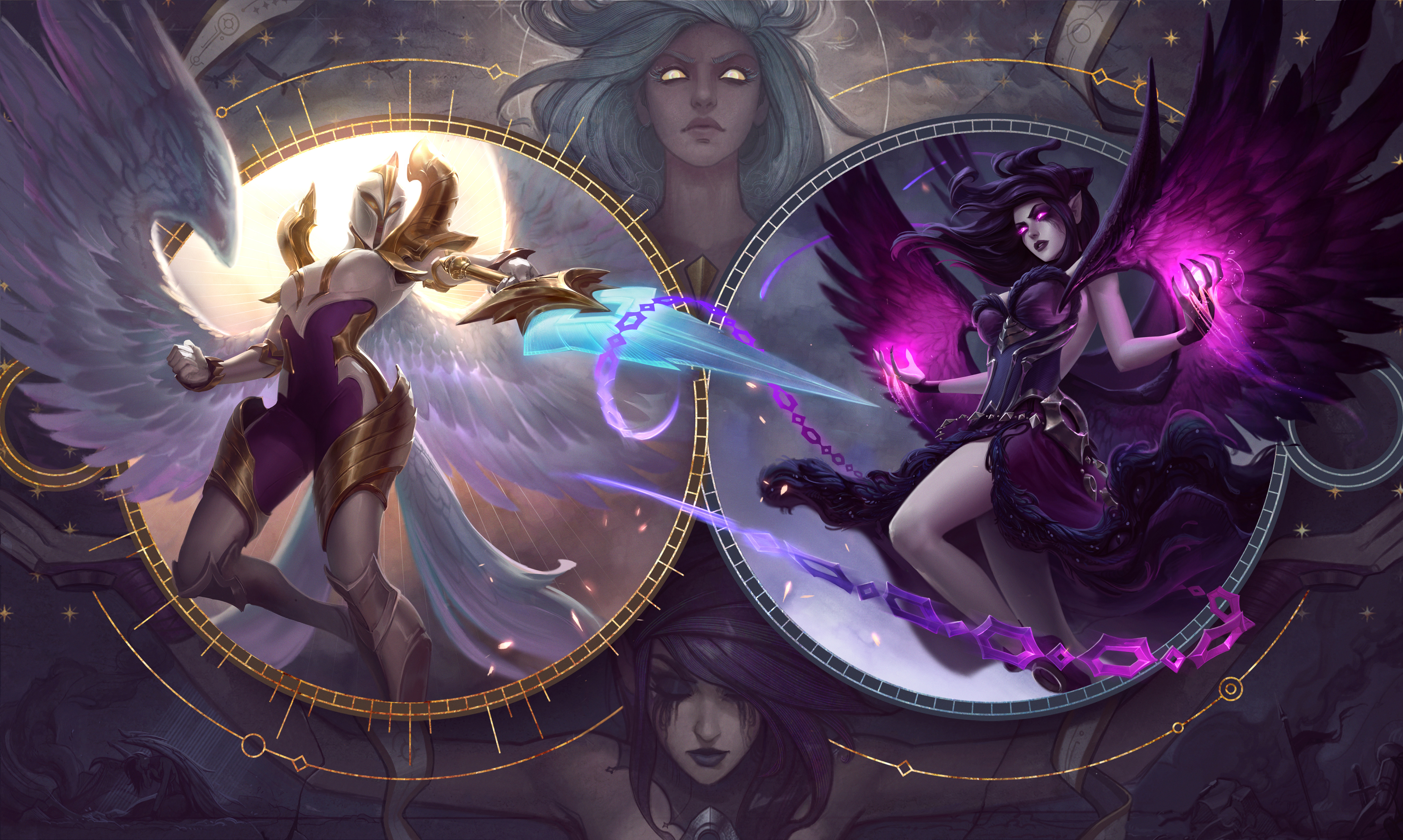 Kayle and Morgana from League of Legends HD Wallpaper