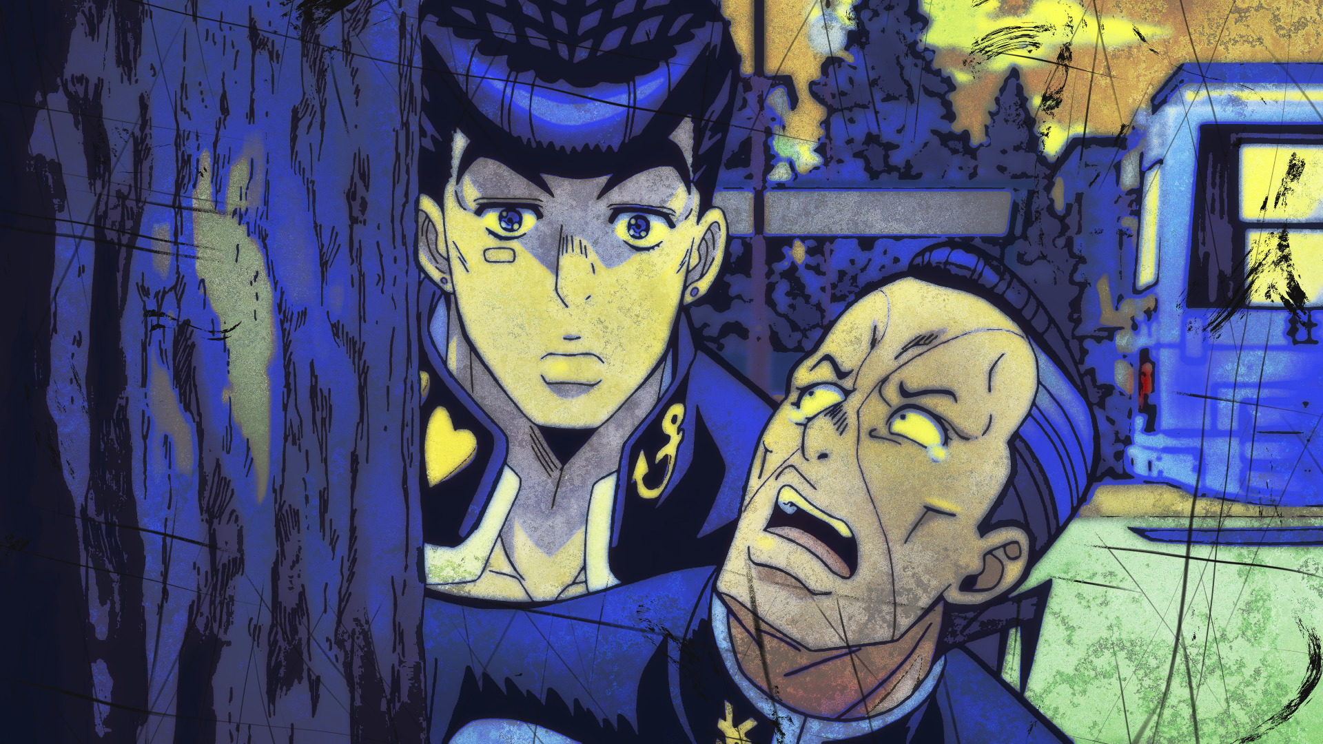 Okuyasu Nijimura from JoJo's Bizarre Adventure HD Wallpaper