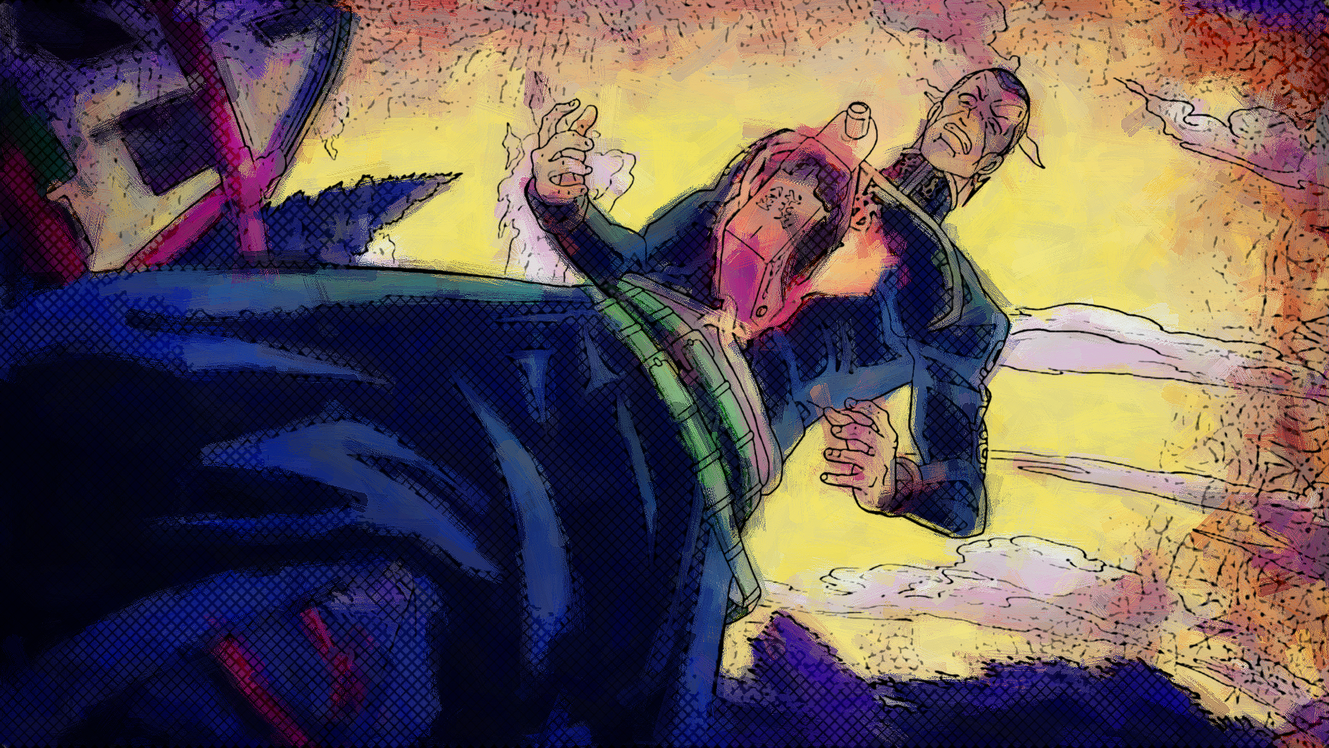 Okuyasu Nijimura from JoJo's Bizarre Adventure HD Wallpaper