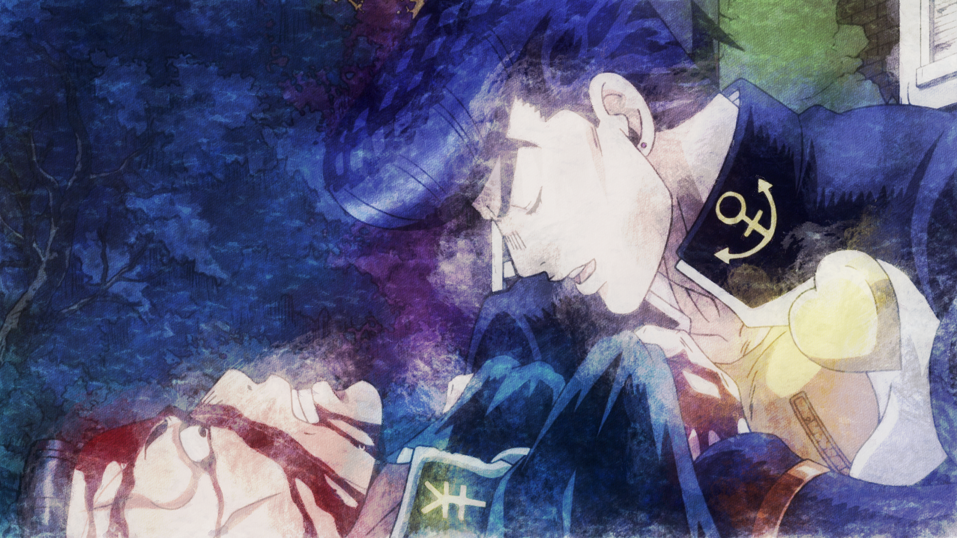 Okuyasu Nijimura from JoJo's Bizarre Adventure HD Wallpaper