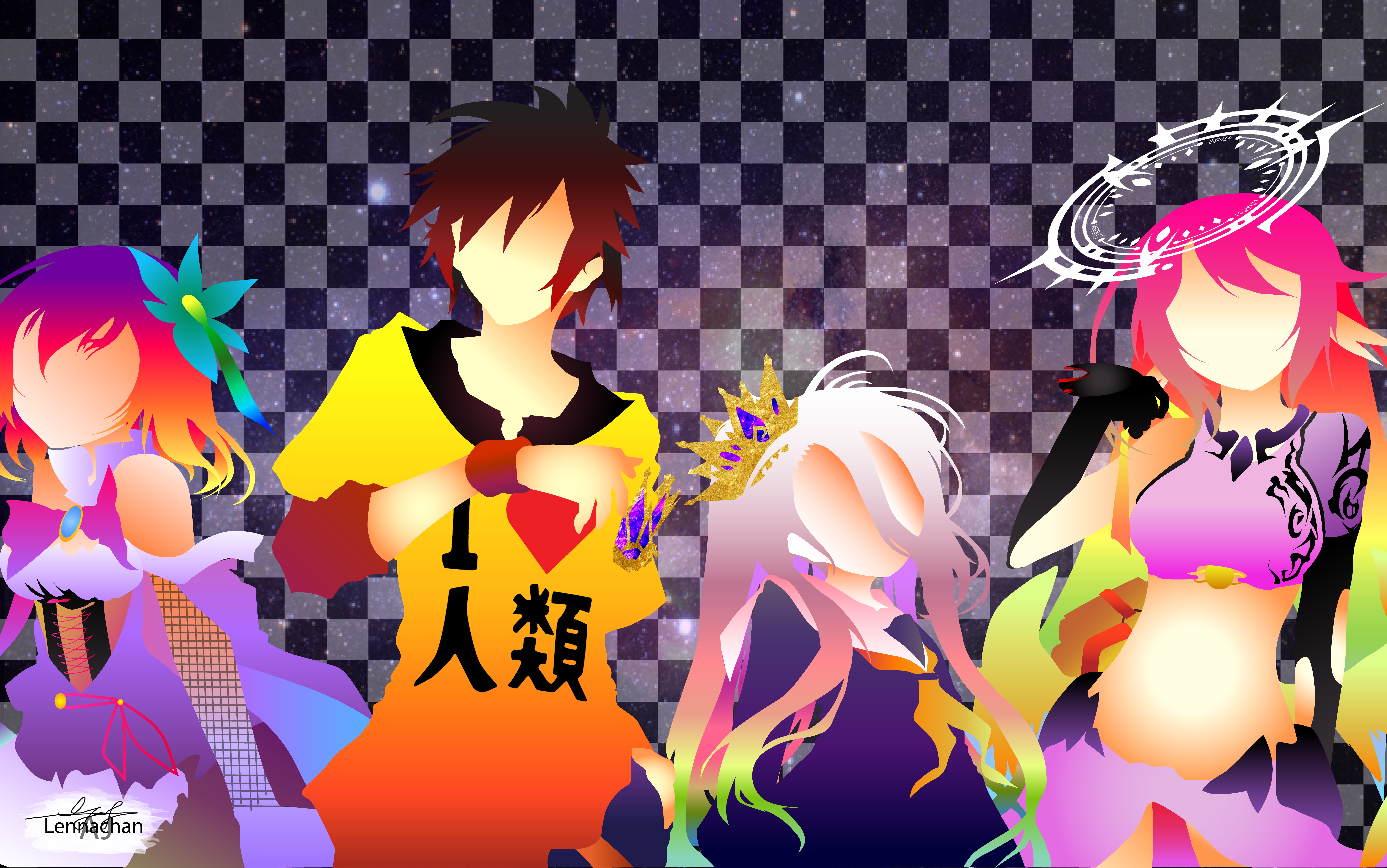 No Game No Life characters HD Wallpaper