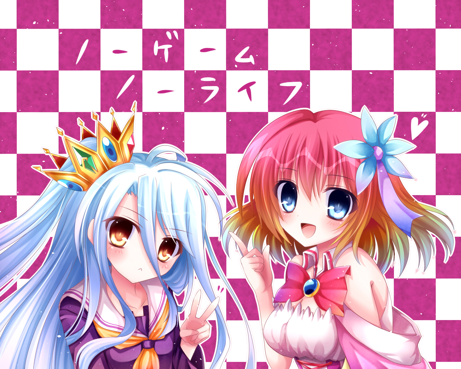Shiro and Stephanie from No Game No Life HD Wallpaper