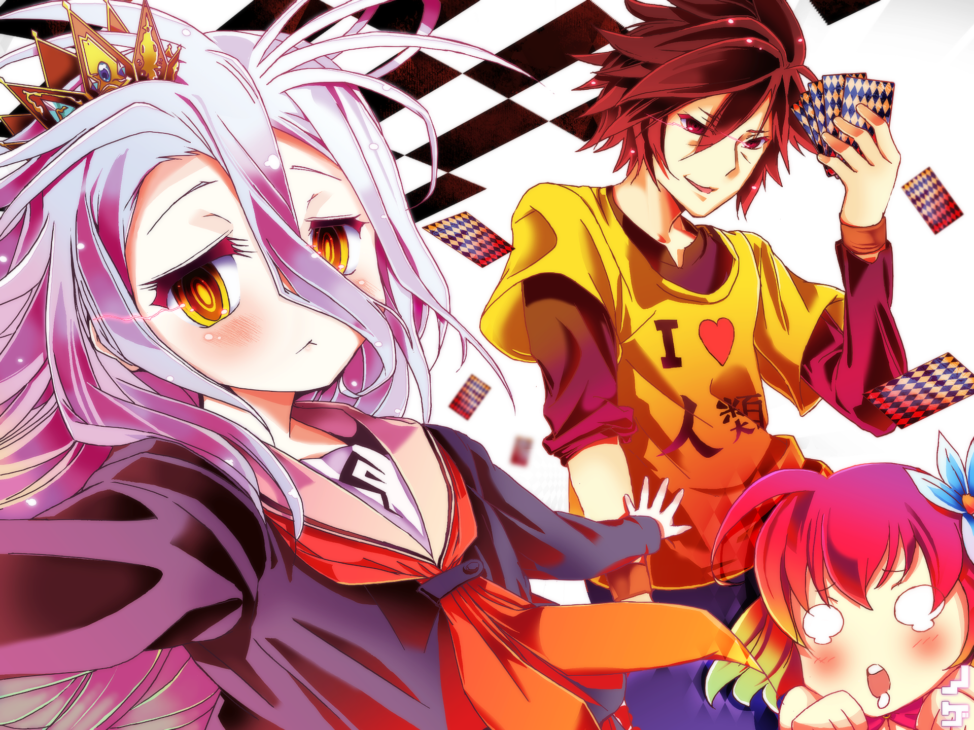 Shiro and Sora from No Game No Life HD Wallpaper