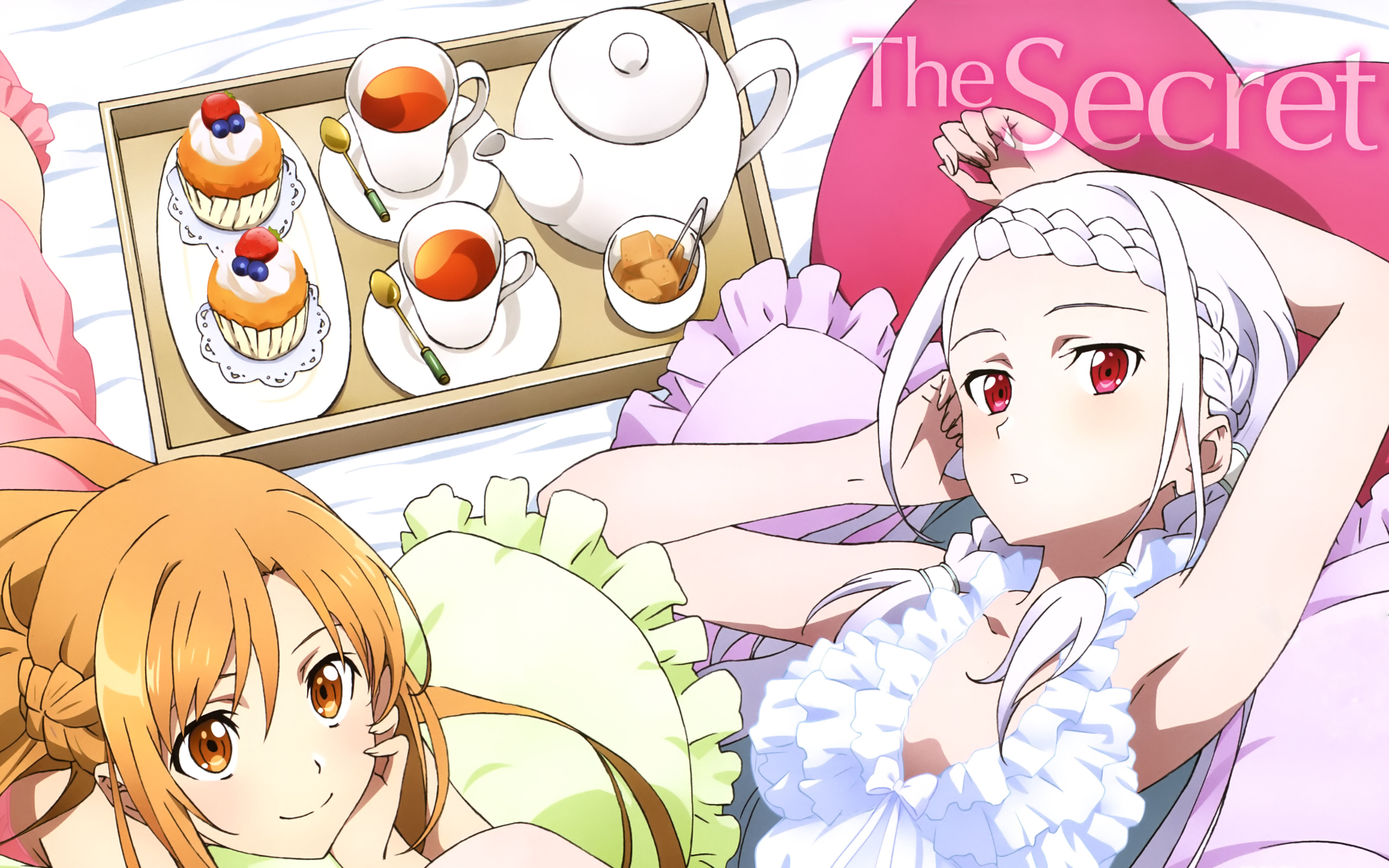 Yuna from Sword Art Online with tea and cakes HD Wallpaper