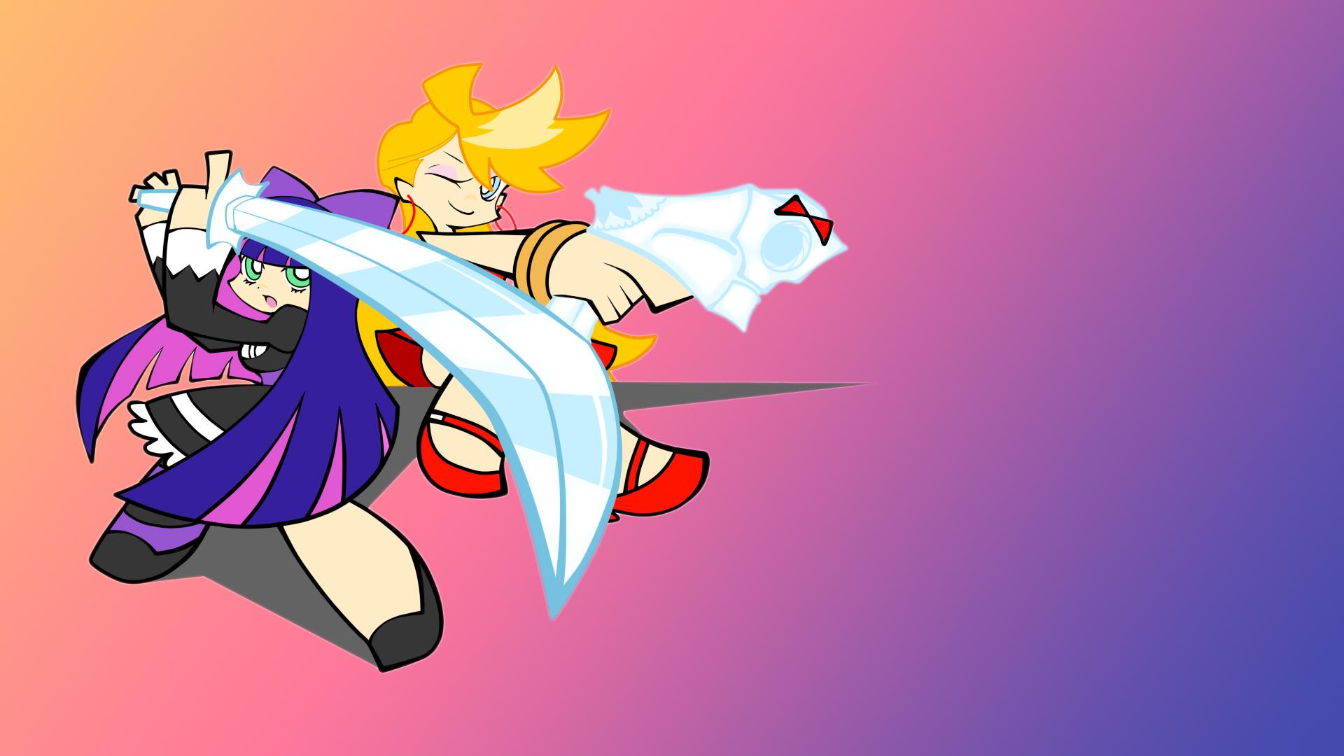 Panty and Stocking with a Sword and Gun HD Wallpaper