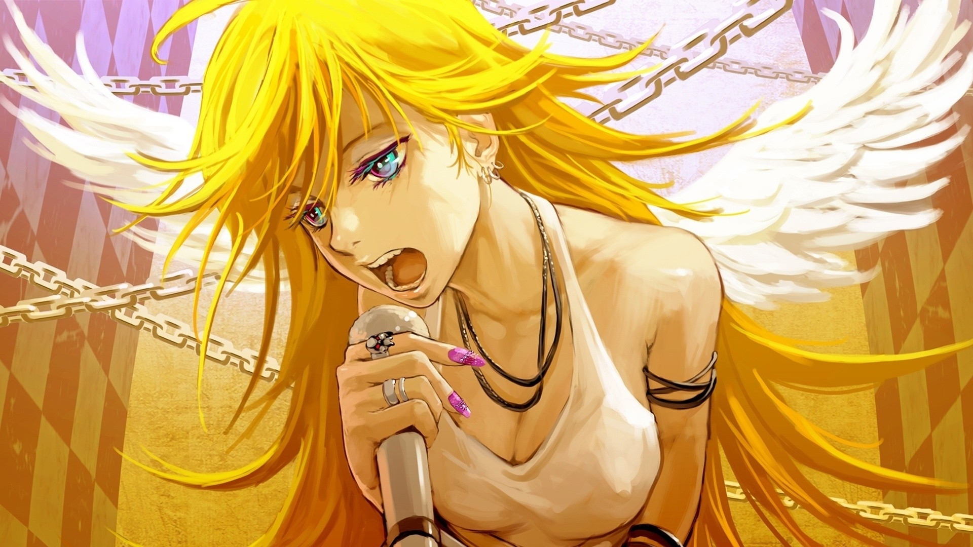Anarchy Panty Anime Girl Singing HD Wallpaper