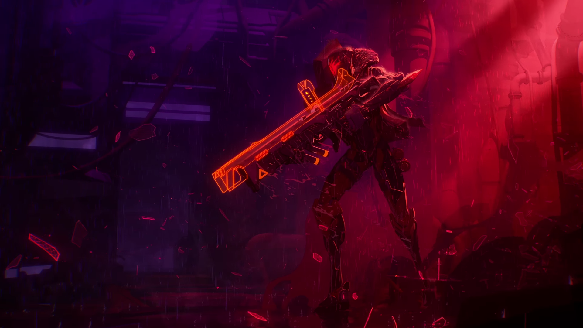 Jhin from League of Legends with a glowing rifle HD Wallpaper
