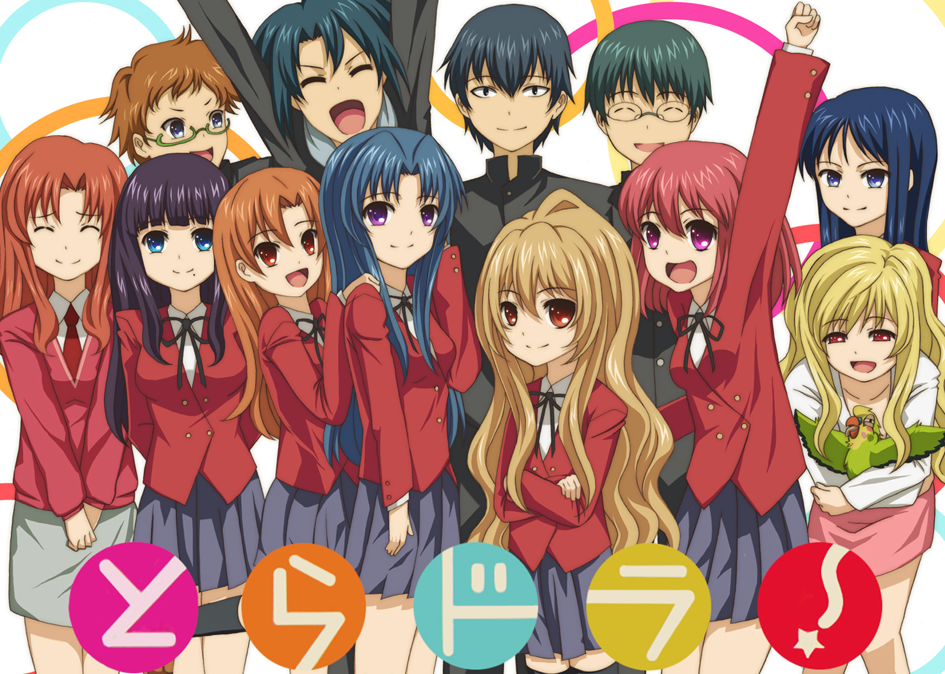Toradora! Characters Group Photo HD Wallpaper
