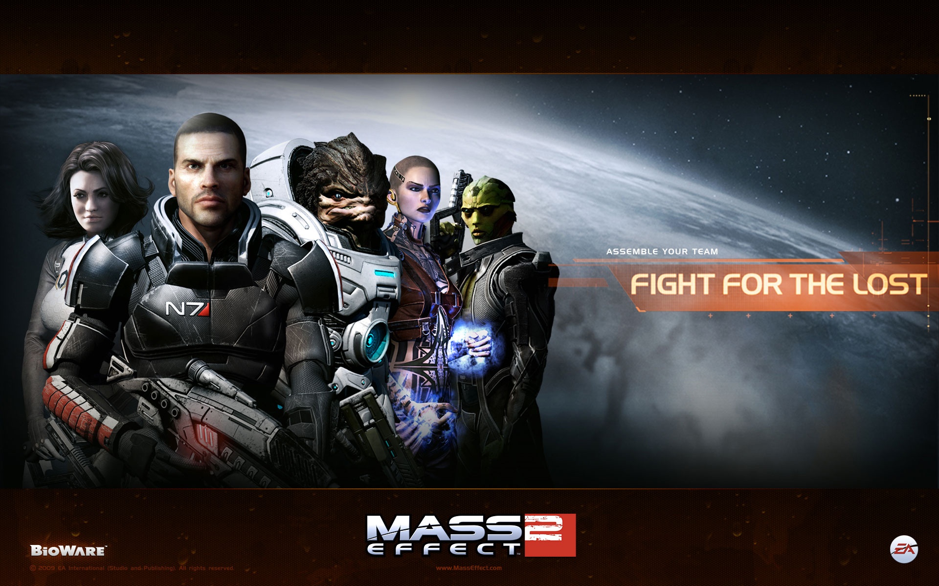 Mass Effect 2 characters assemble your team HD Wallpaper