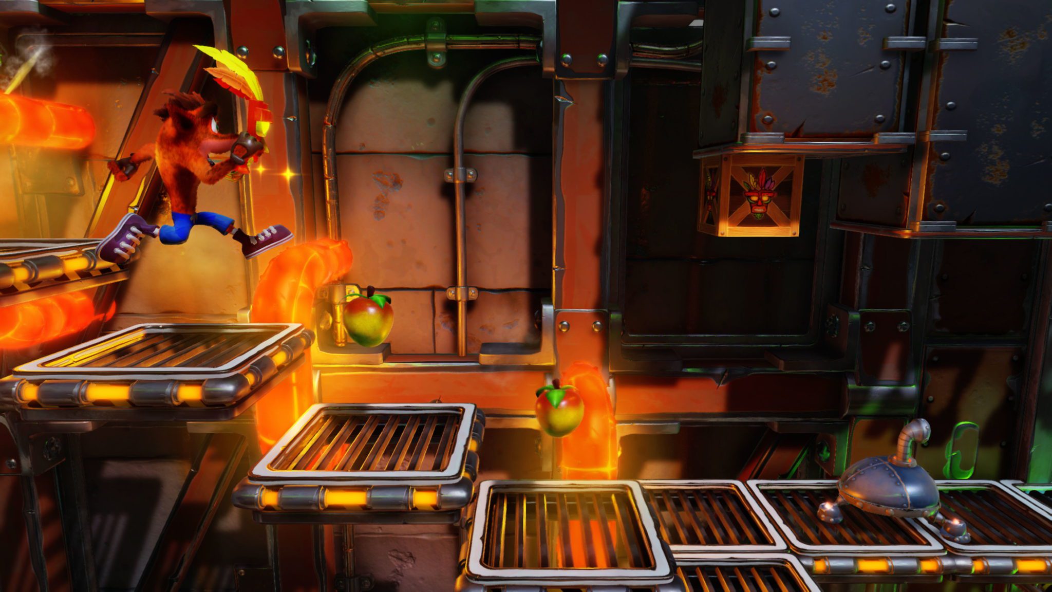 Crash Bandicoot in a factory level HD Wallpaper