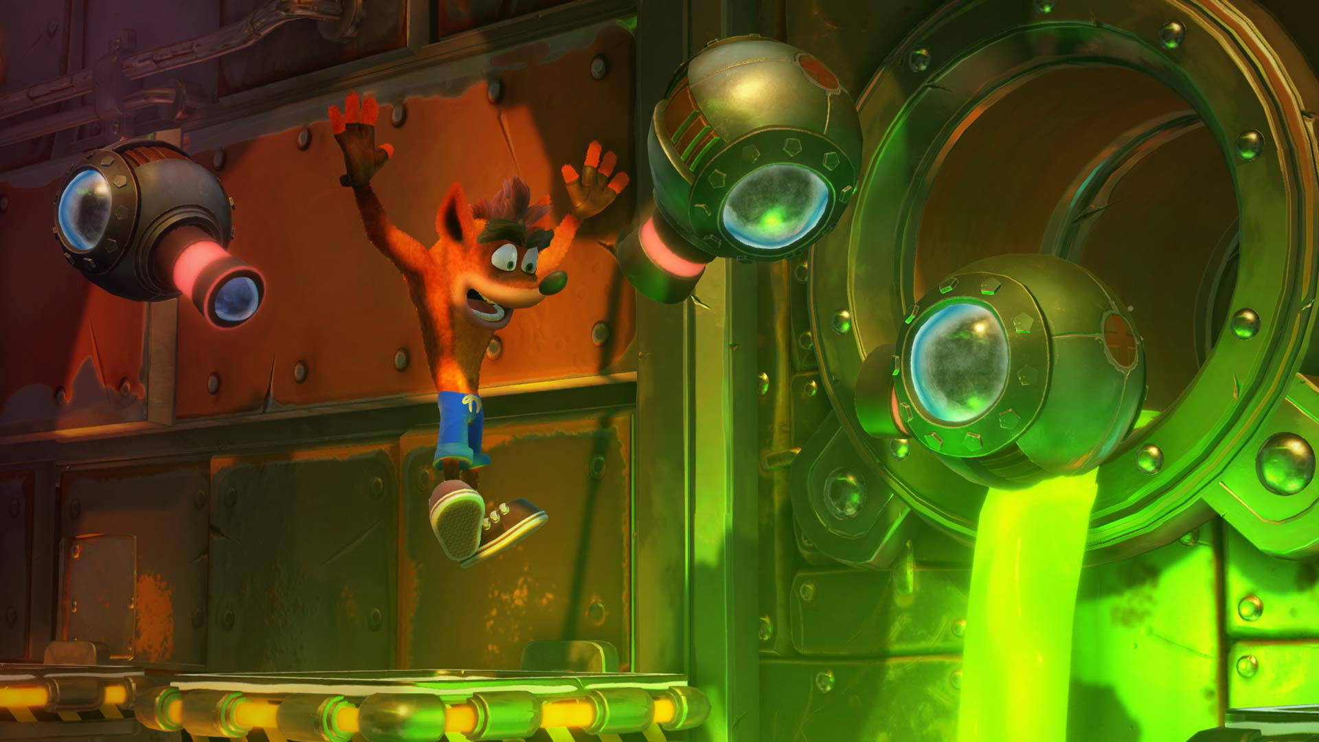 Crash Bandicoot in a laboratory HD Wallpaper