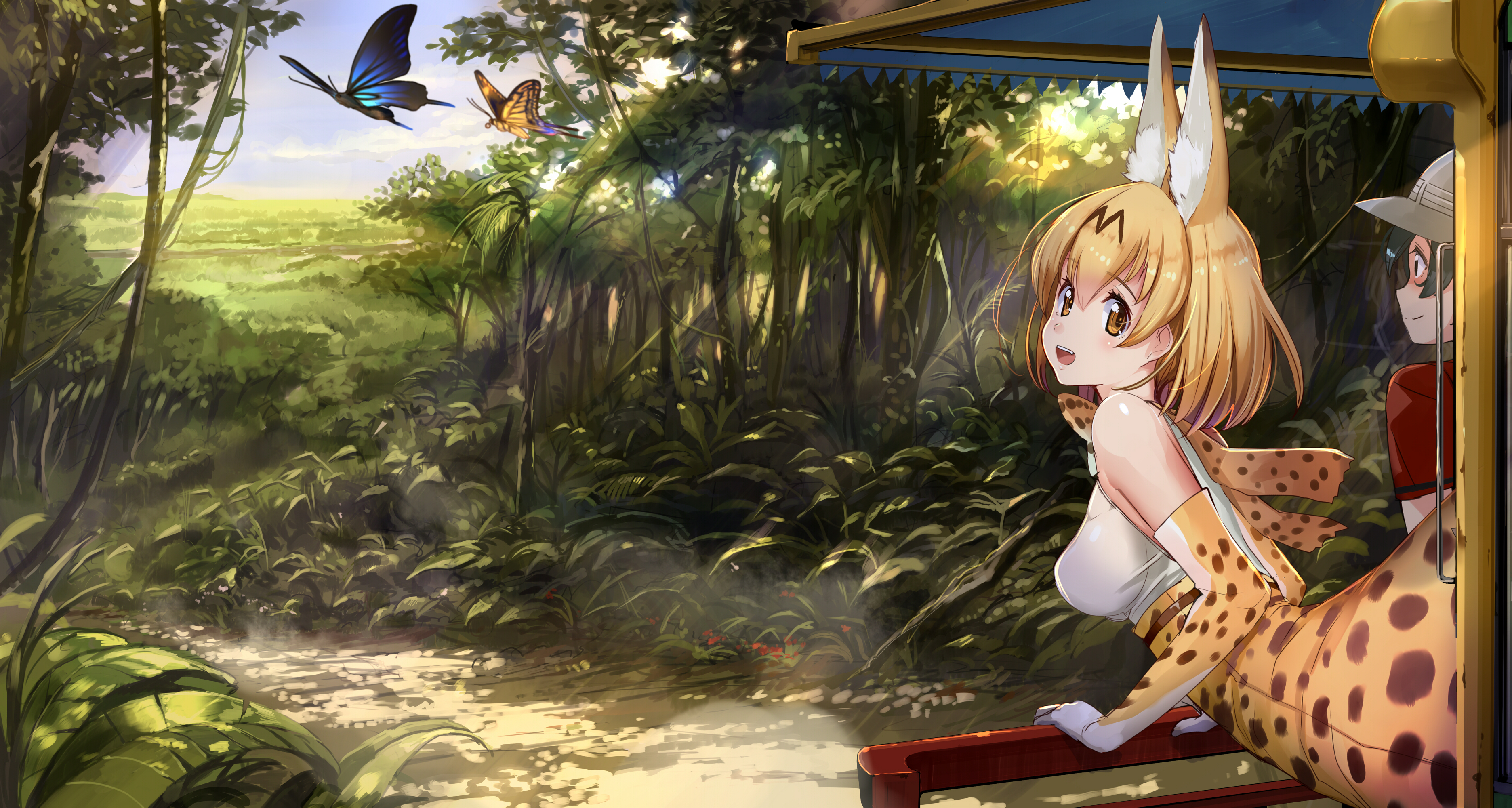 Serval from Kemono Friends on a jungle tour HD Wallpaper