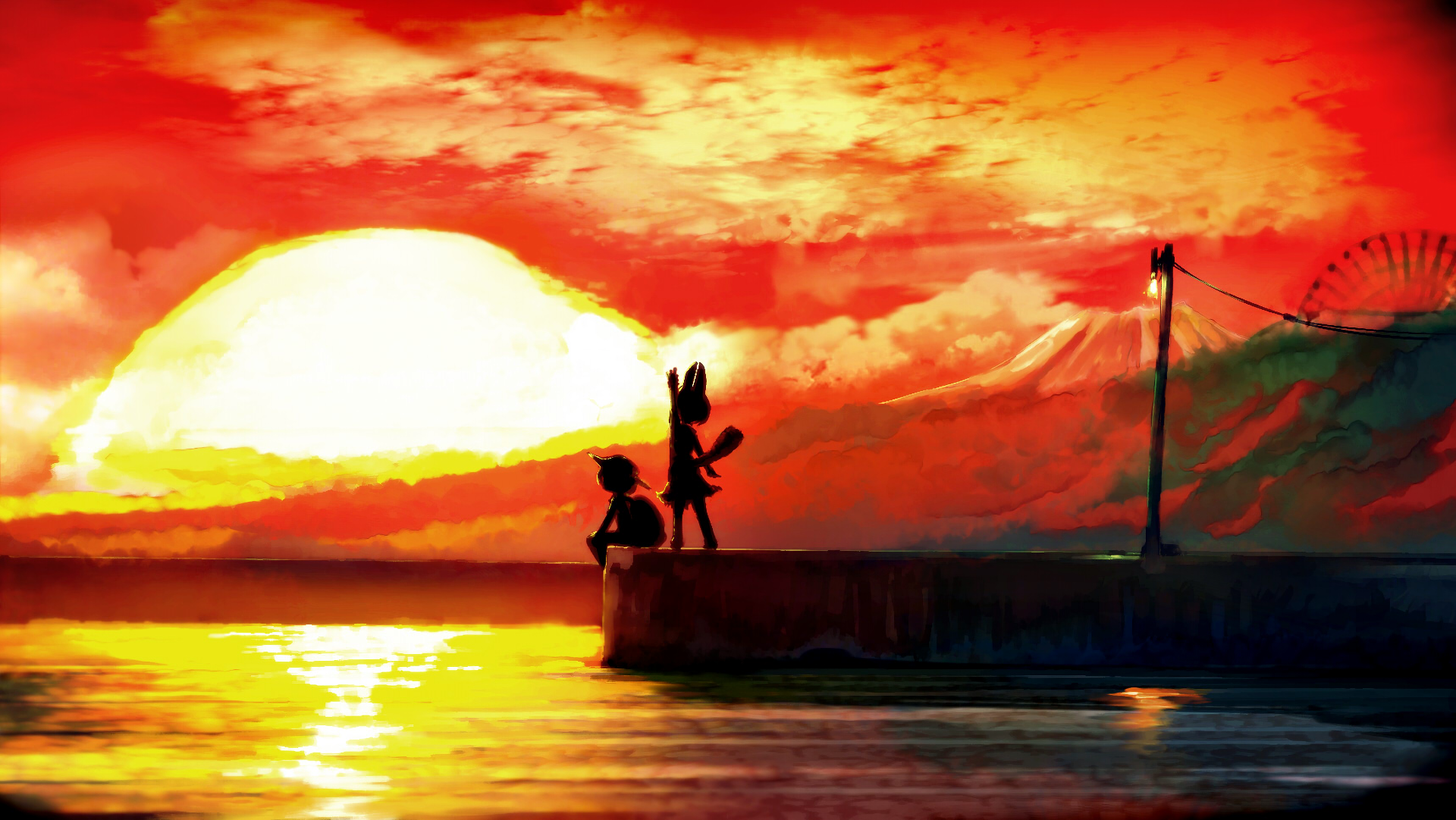 Serval from Kemono Friends at sunset HD Wallpaper