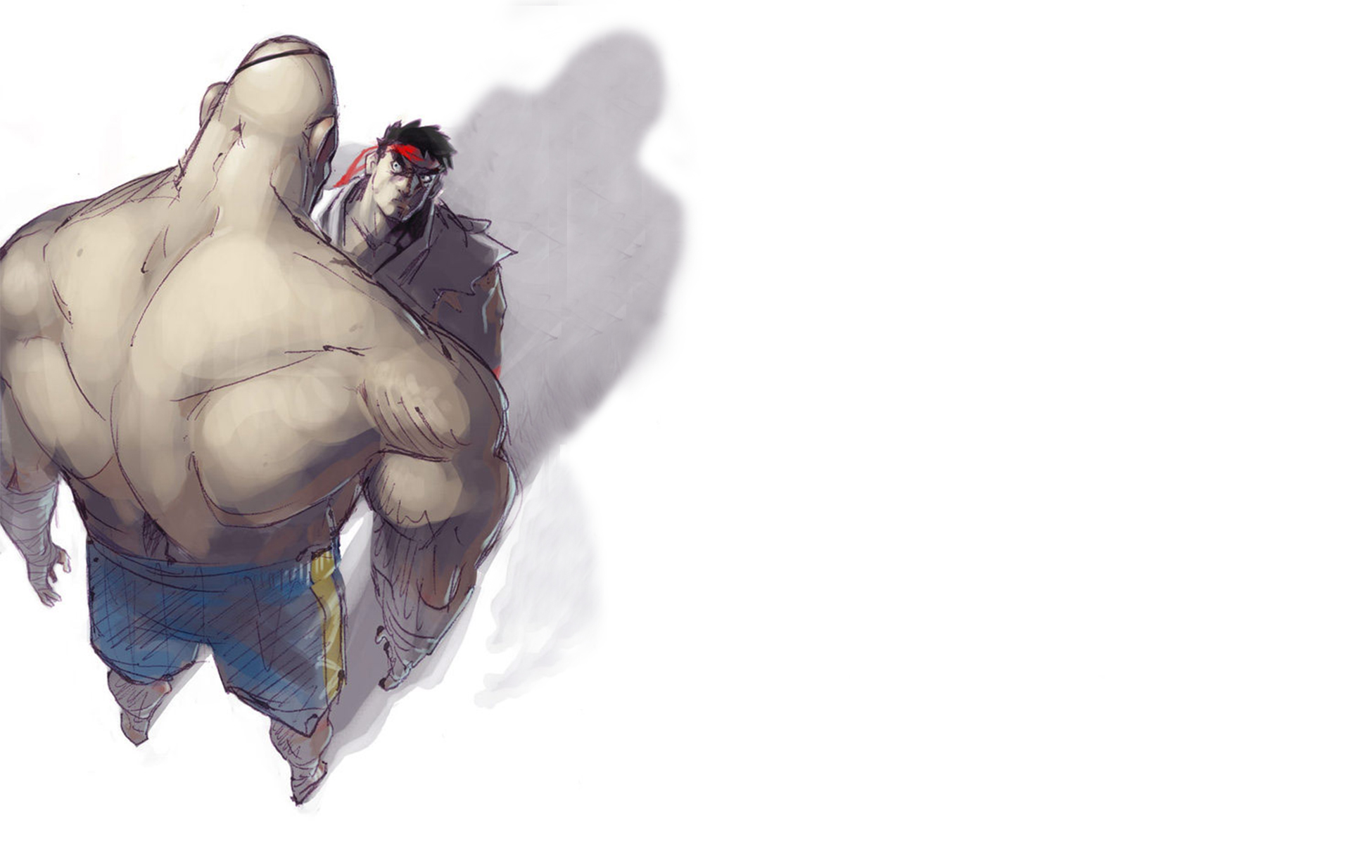 Ryu and Zangief from Street Fighter HD Wallpaper