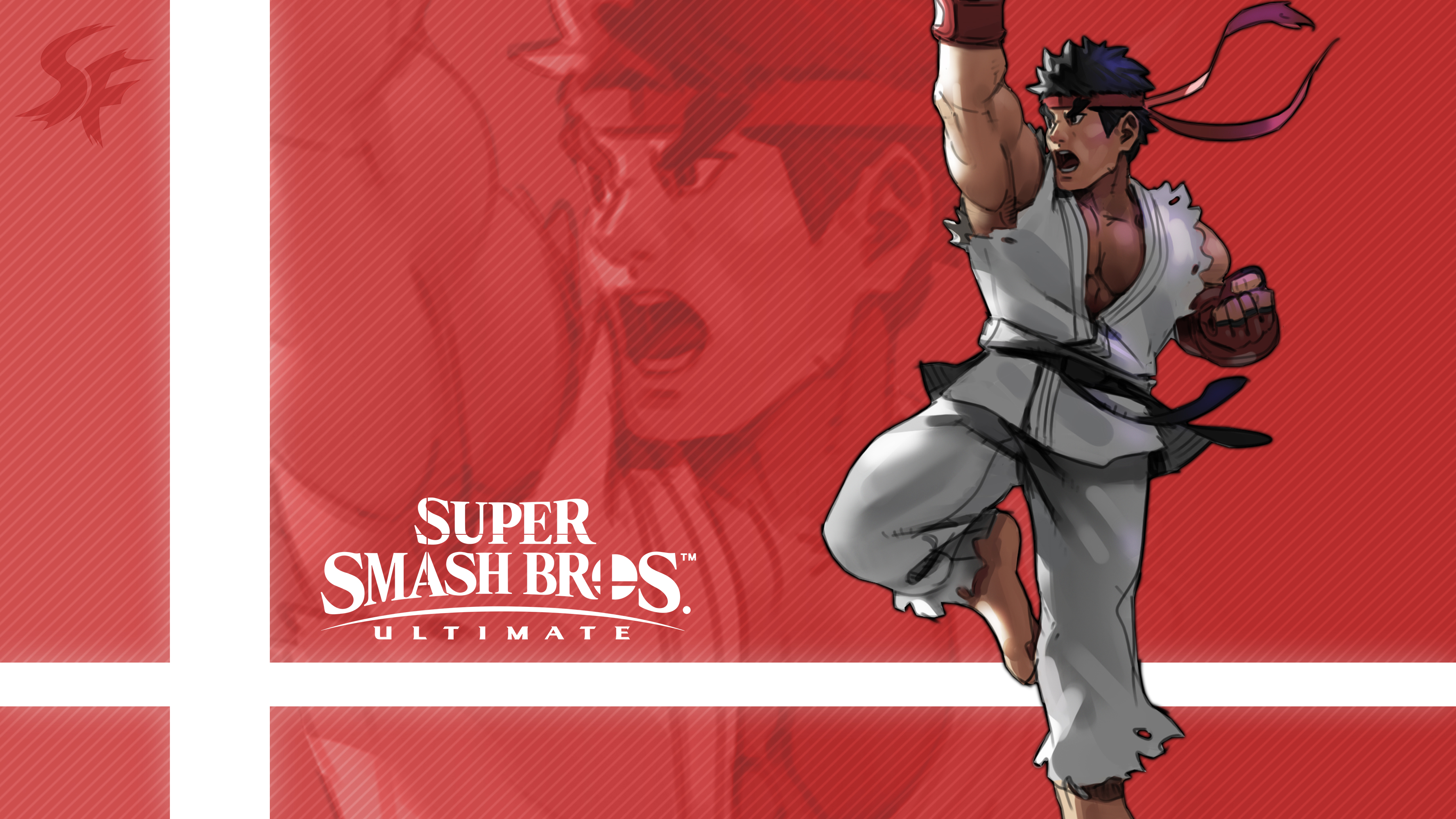 Ryu from Street Fighter in Super Smash Bros. Ultimate HD Wallpaper