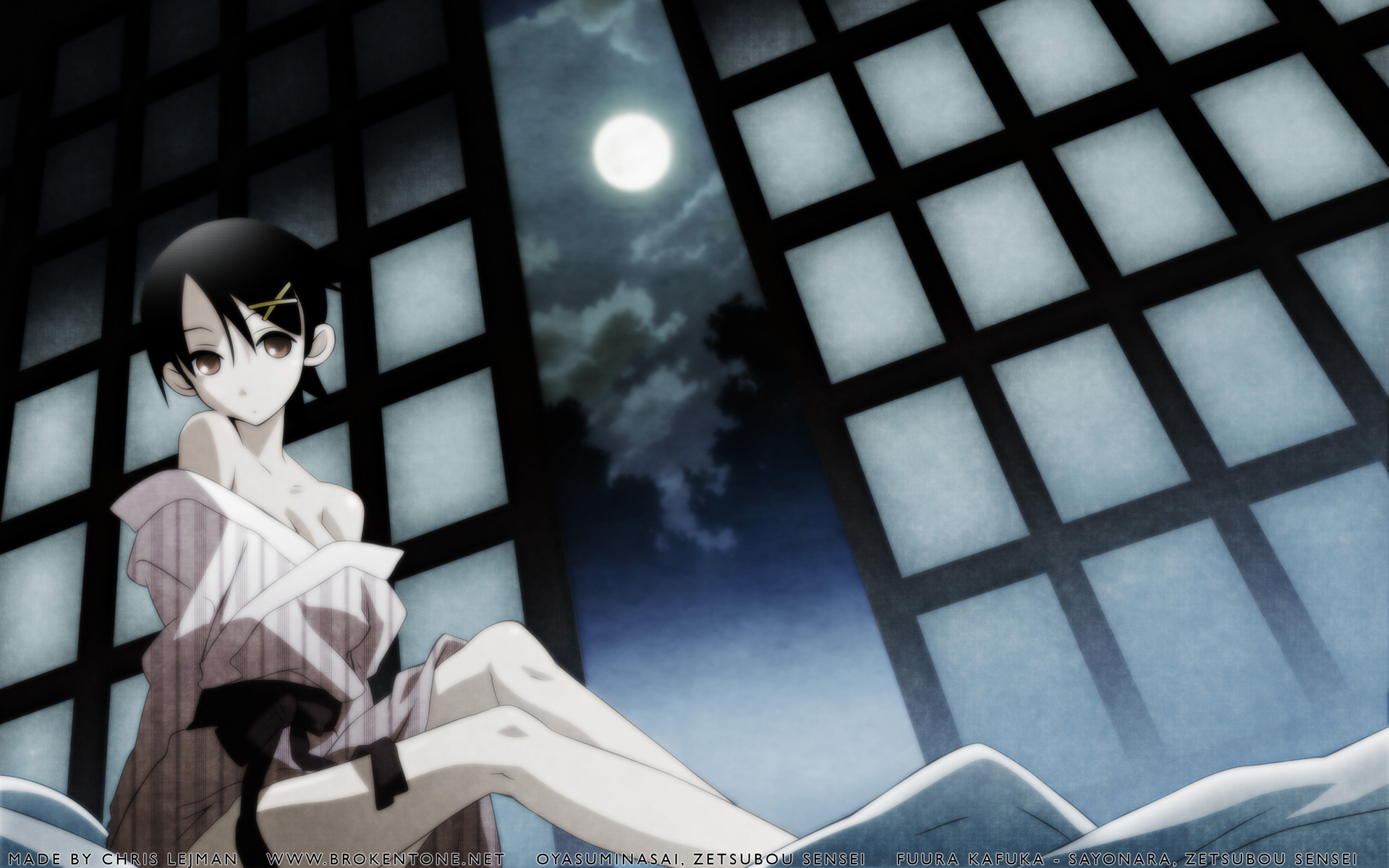Kafuka Fuura from Sayonara, Zetsubou Sensei HD Wallpaper