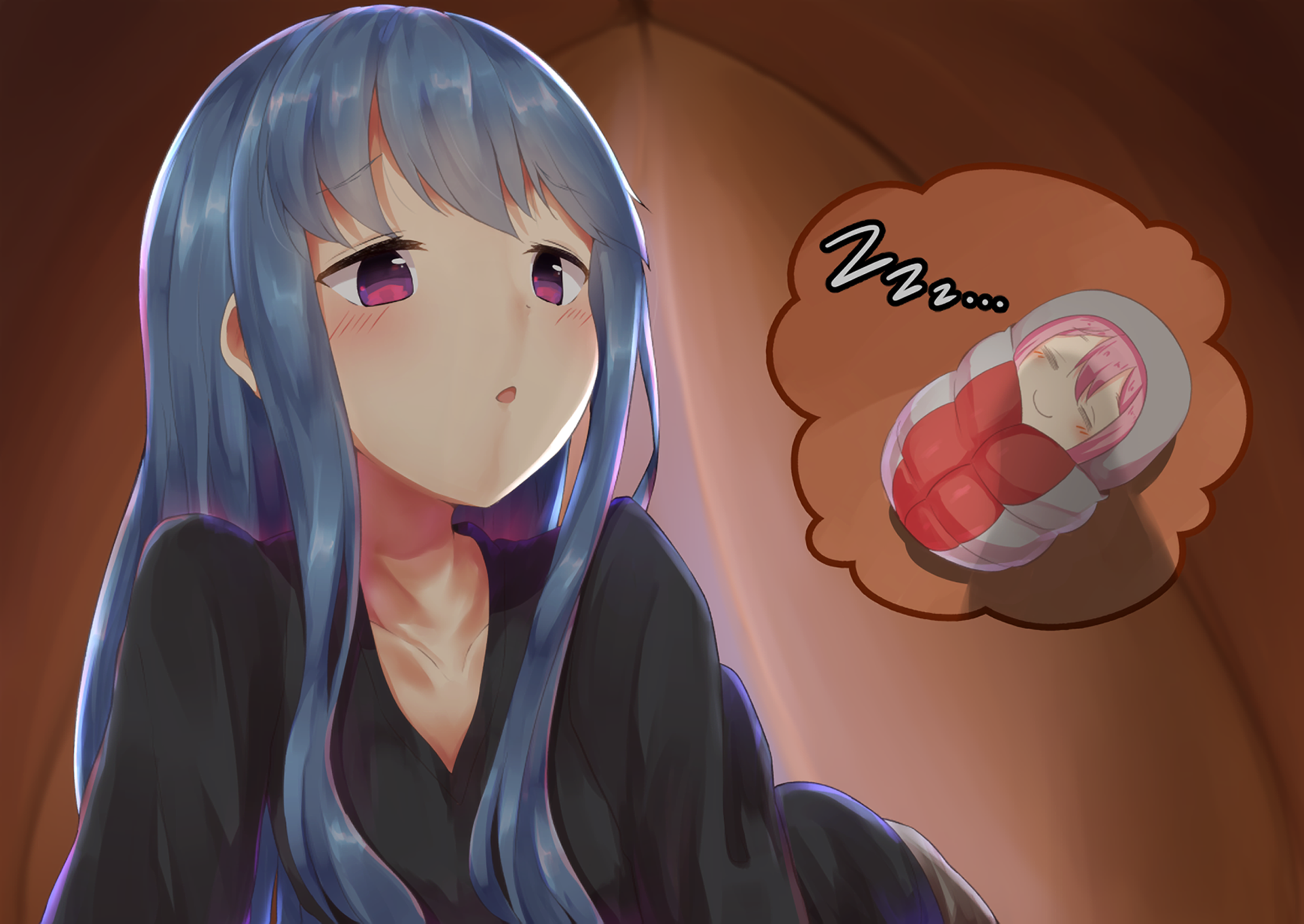 Nadeshiko Kagamihara thinking of a baby HD Wallpaper
