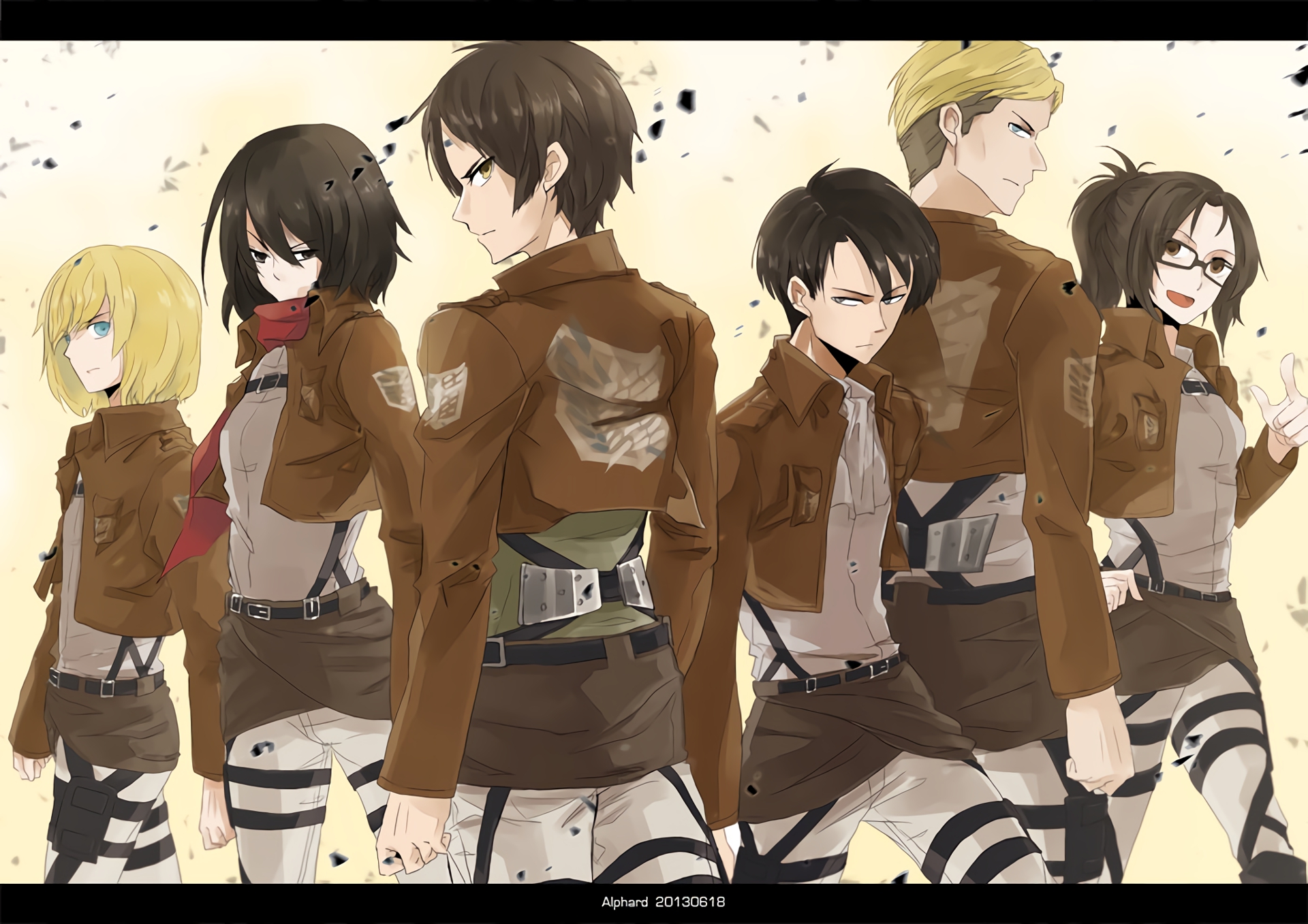 Attack on Titan characters HD Wallpaper