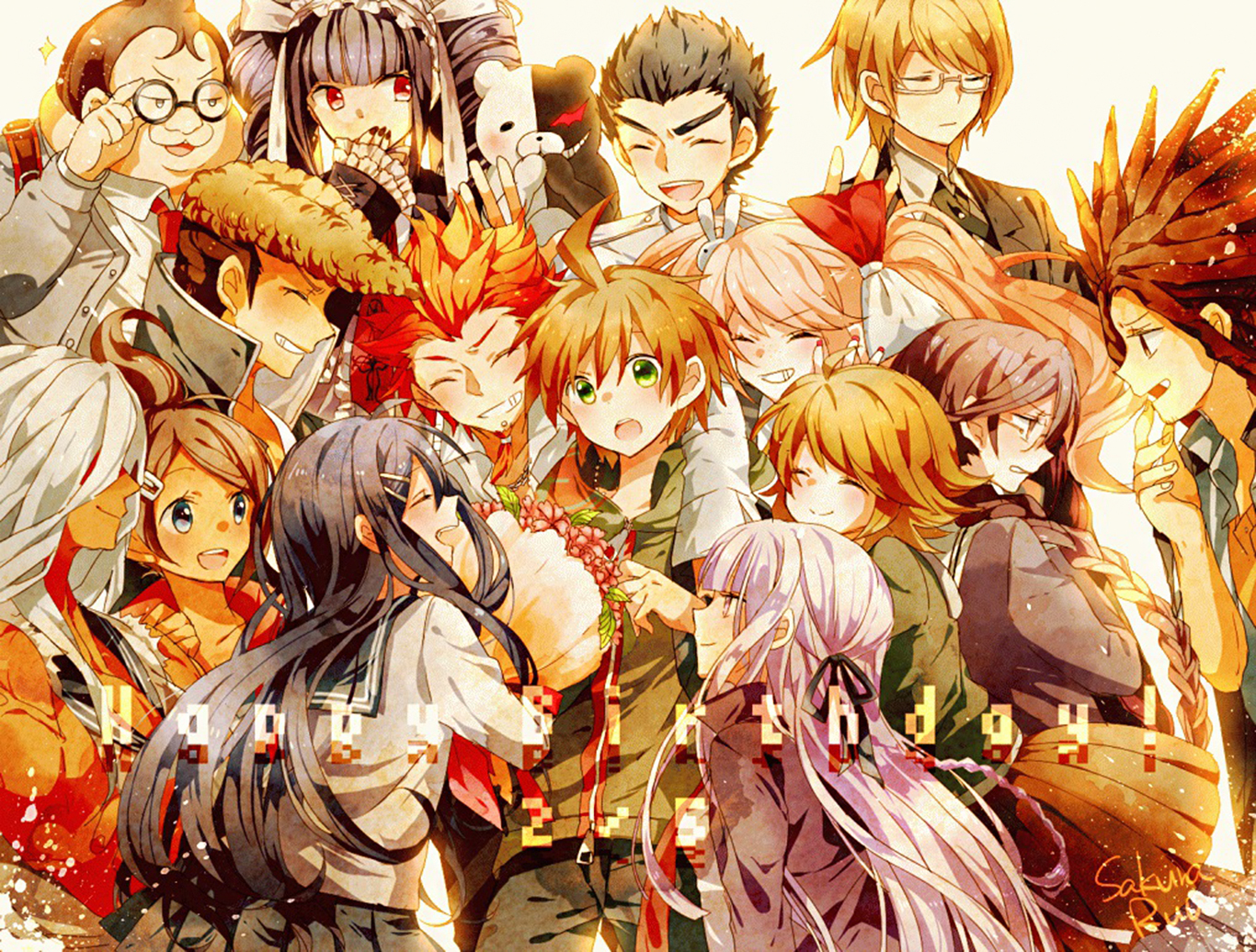 Danganronpa characters celebrating HD Wallpaper