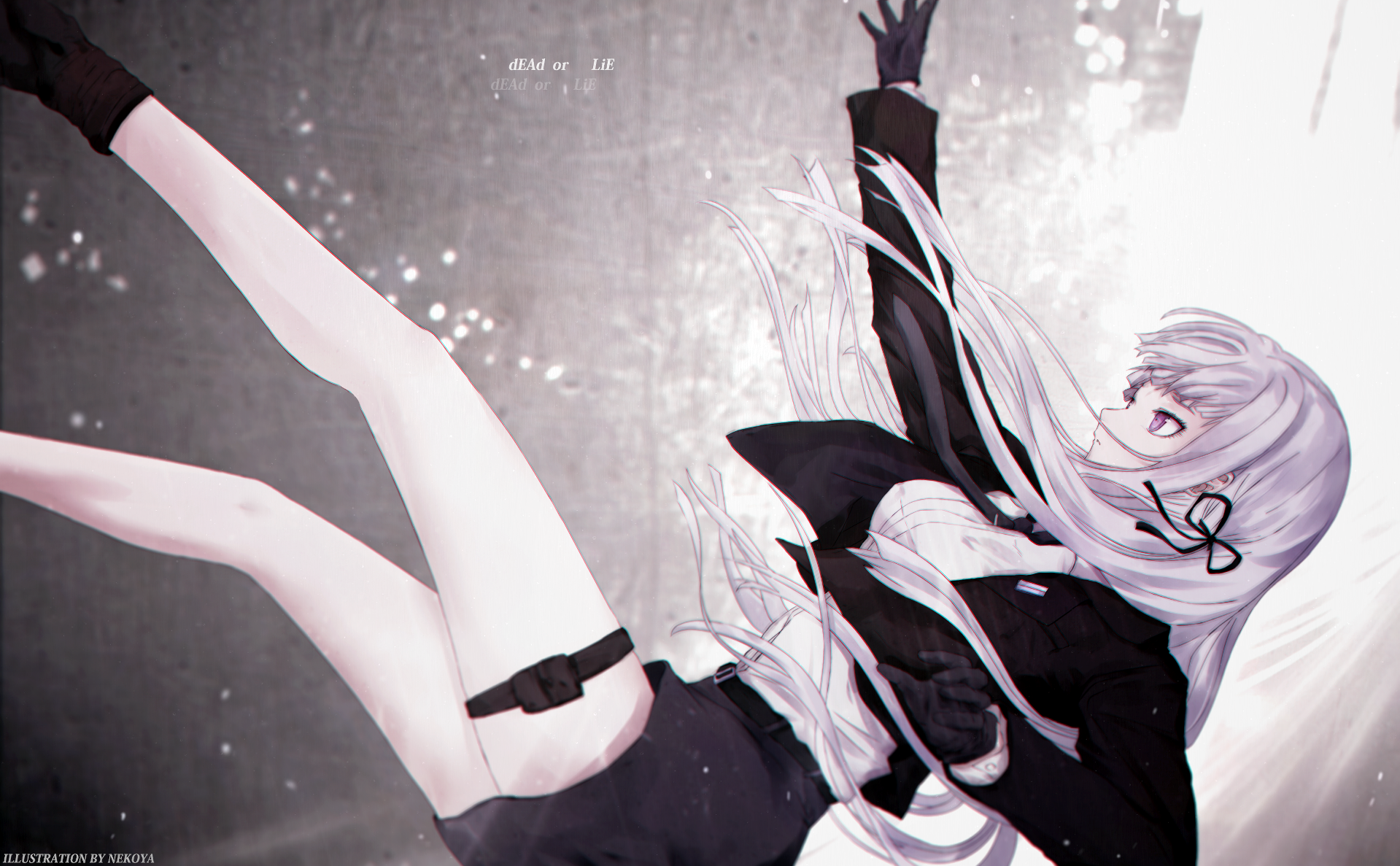 Kyōko Kirigiri falling HD Wallpaper