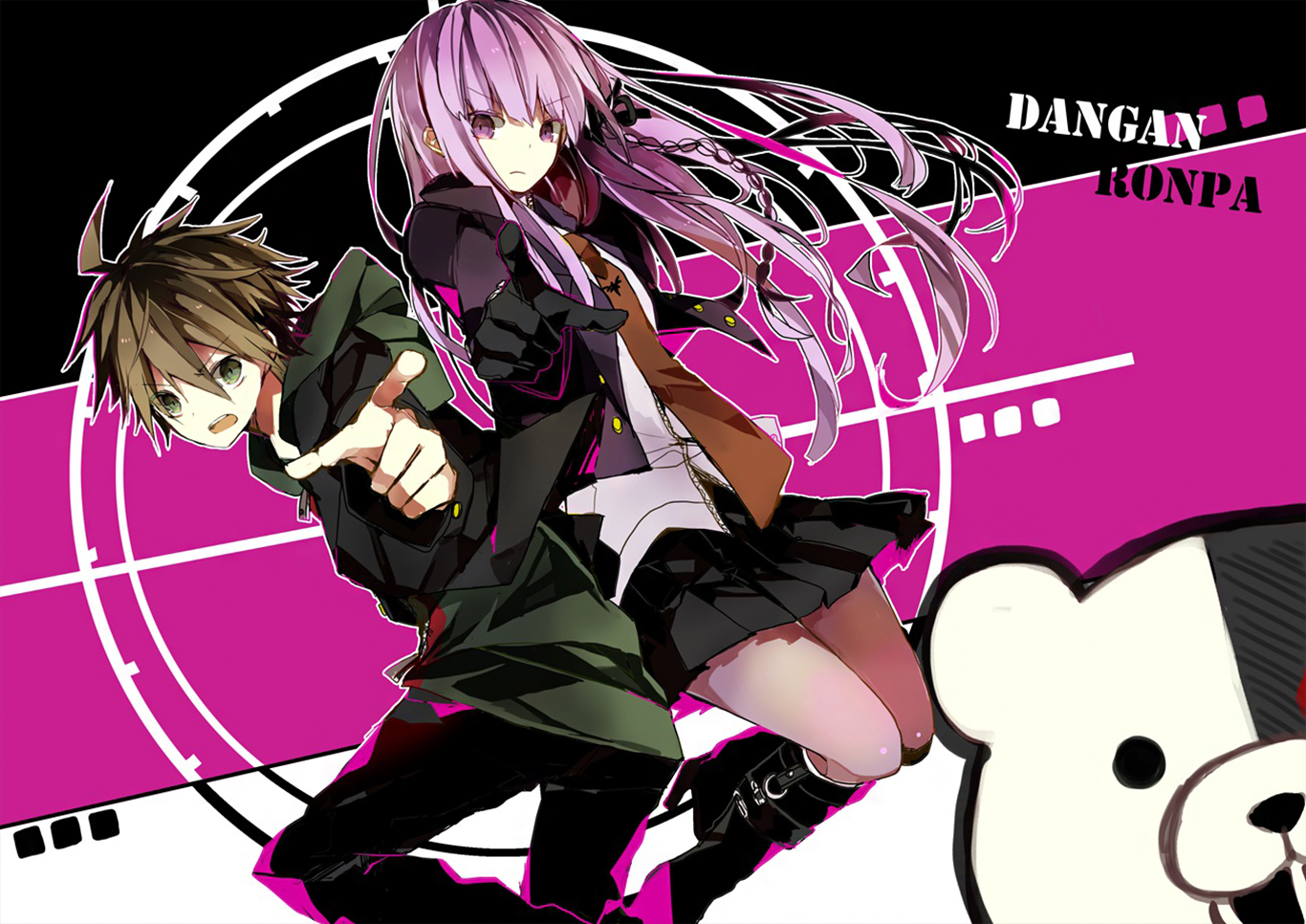 Makoto Naegi and Kyoko Kirigiri from Danganronpa HD Wallpaper