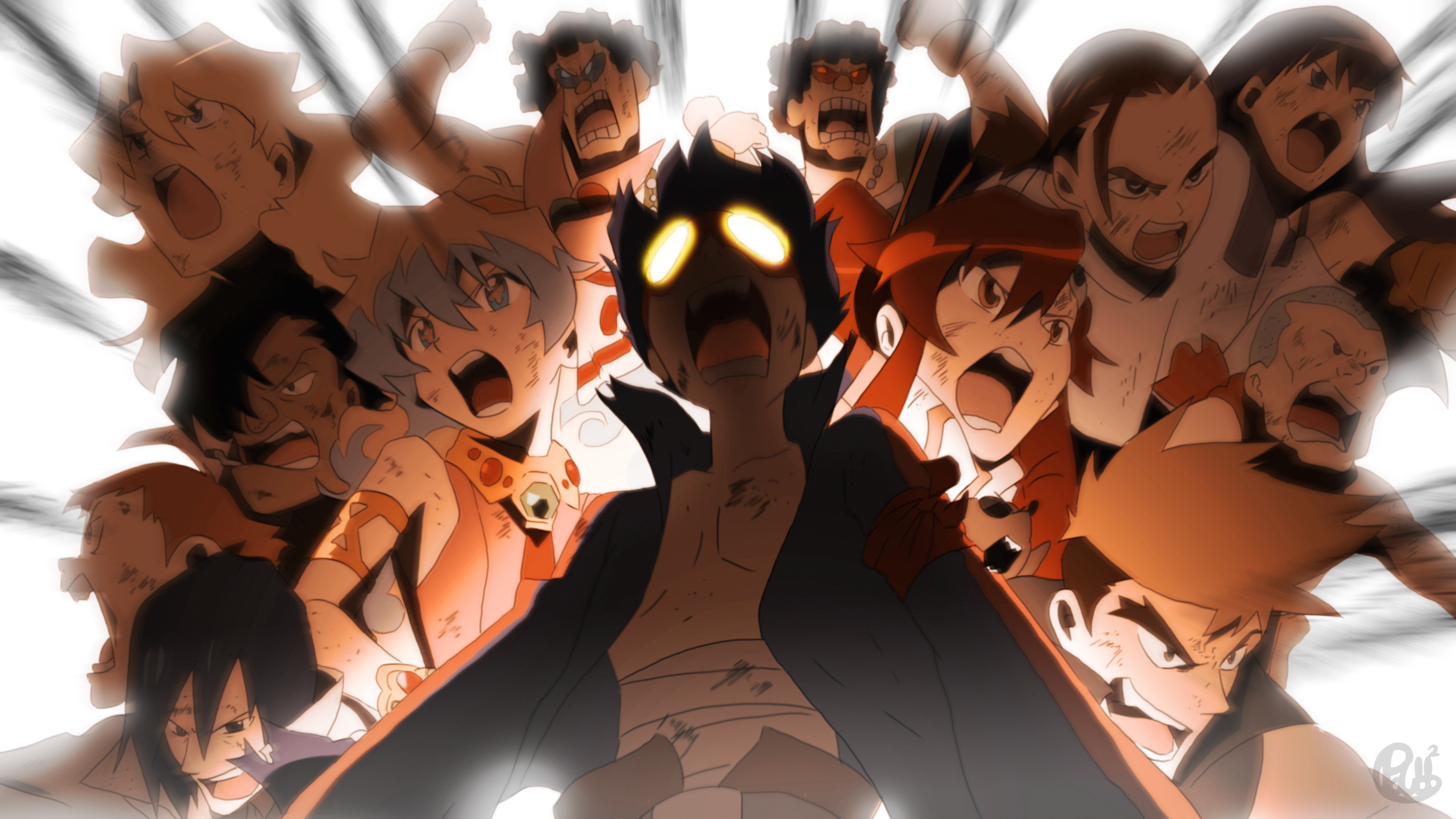 Simon and group from Tengen Toppa Gurren Lagann HD Wallpaper