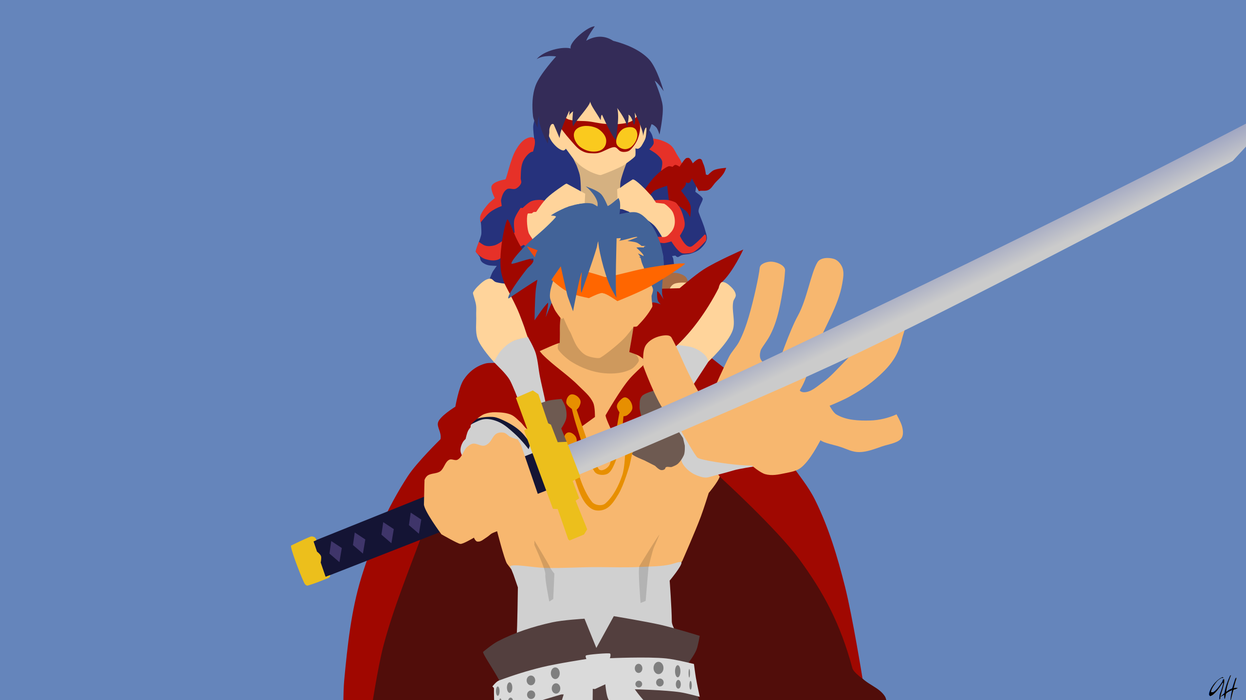 Simon and Nia from Tengen Toppa Gurren Lagann HD Wallpaper