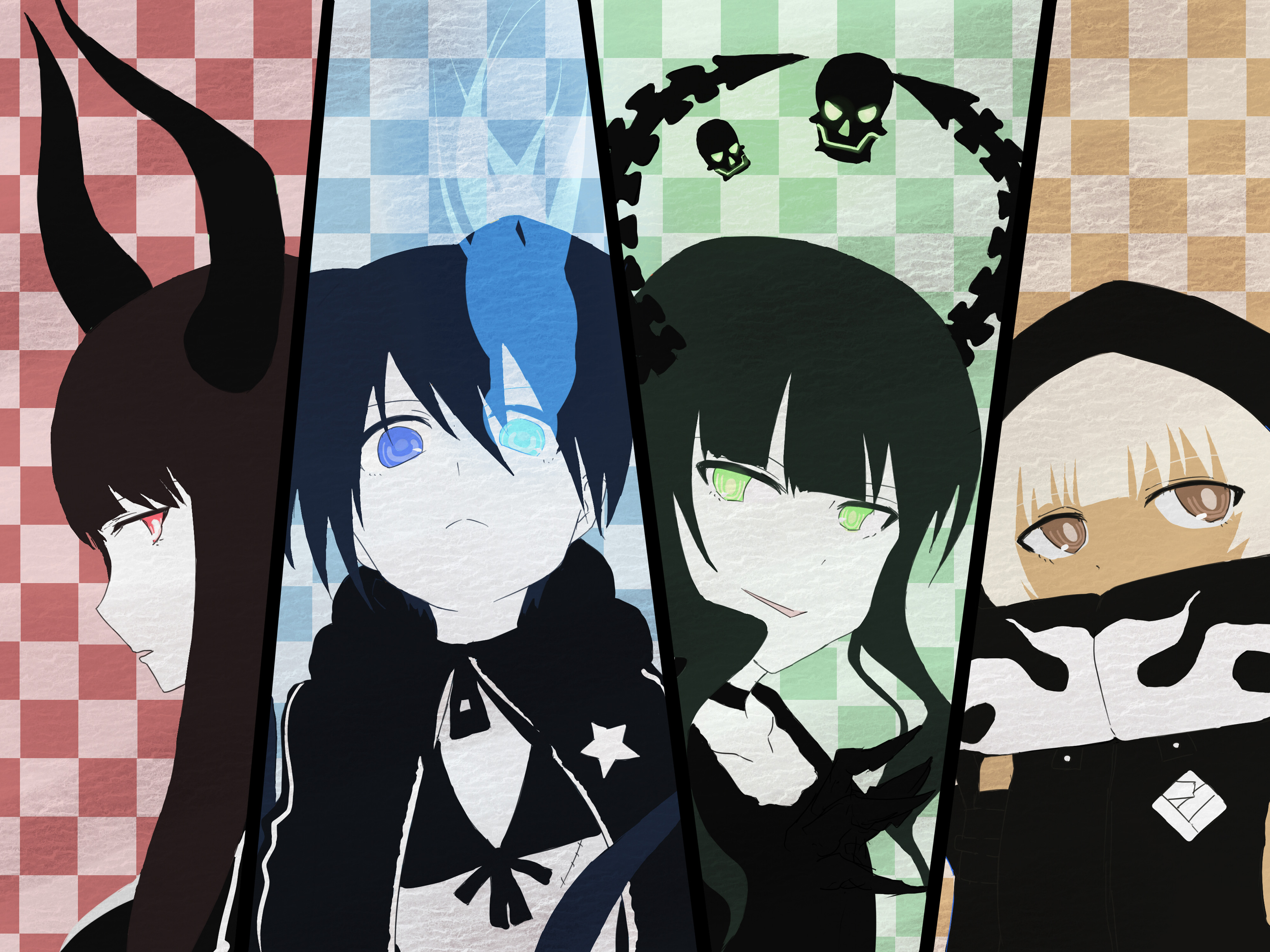 Black Rock Shooter Characters HD Wallpaper
