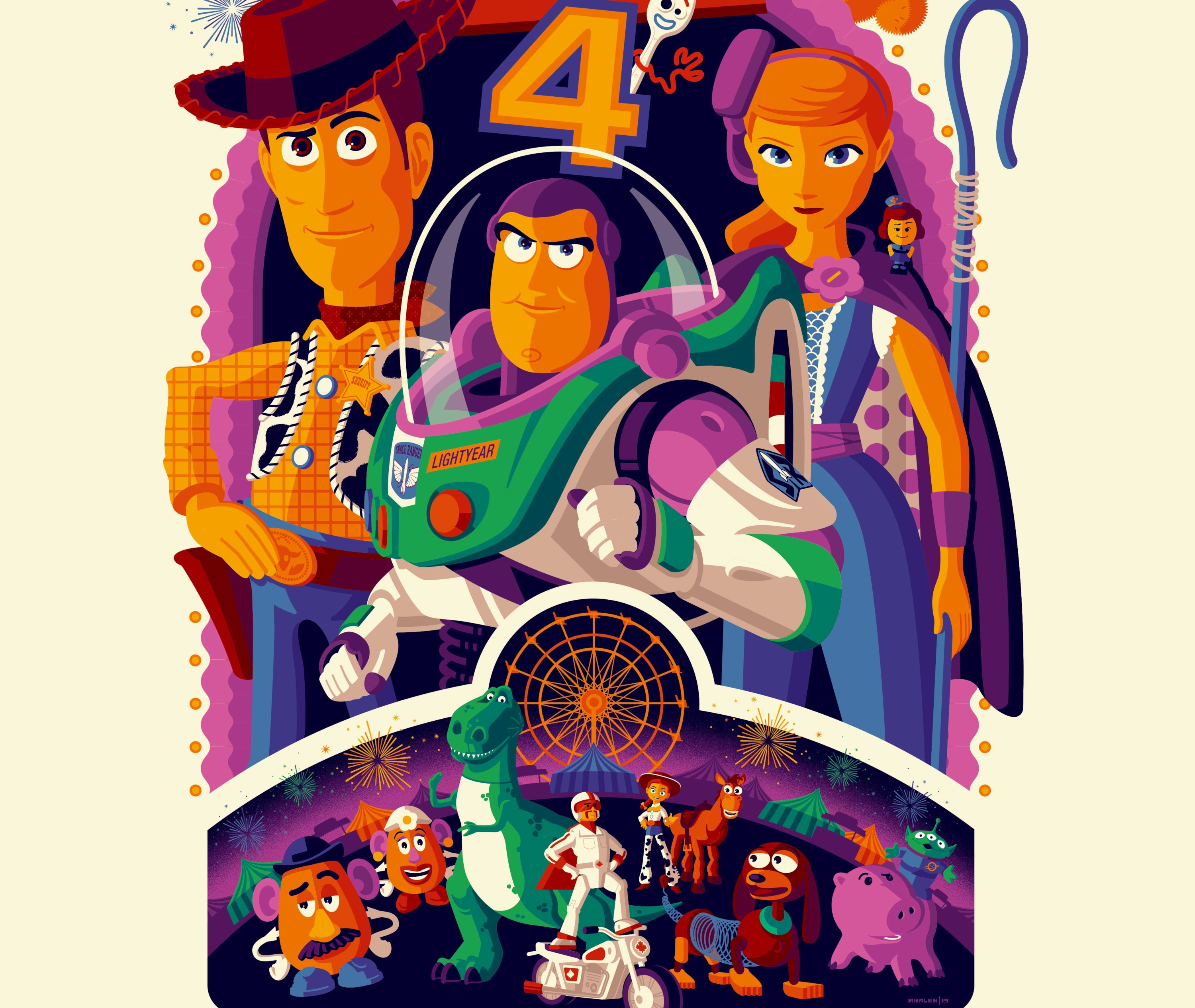 Toy Story 4 characters poster HD Wallpaper