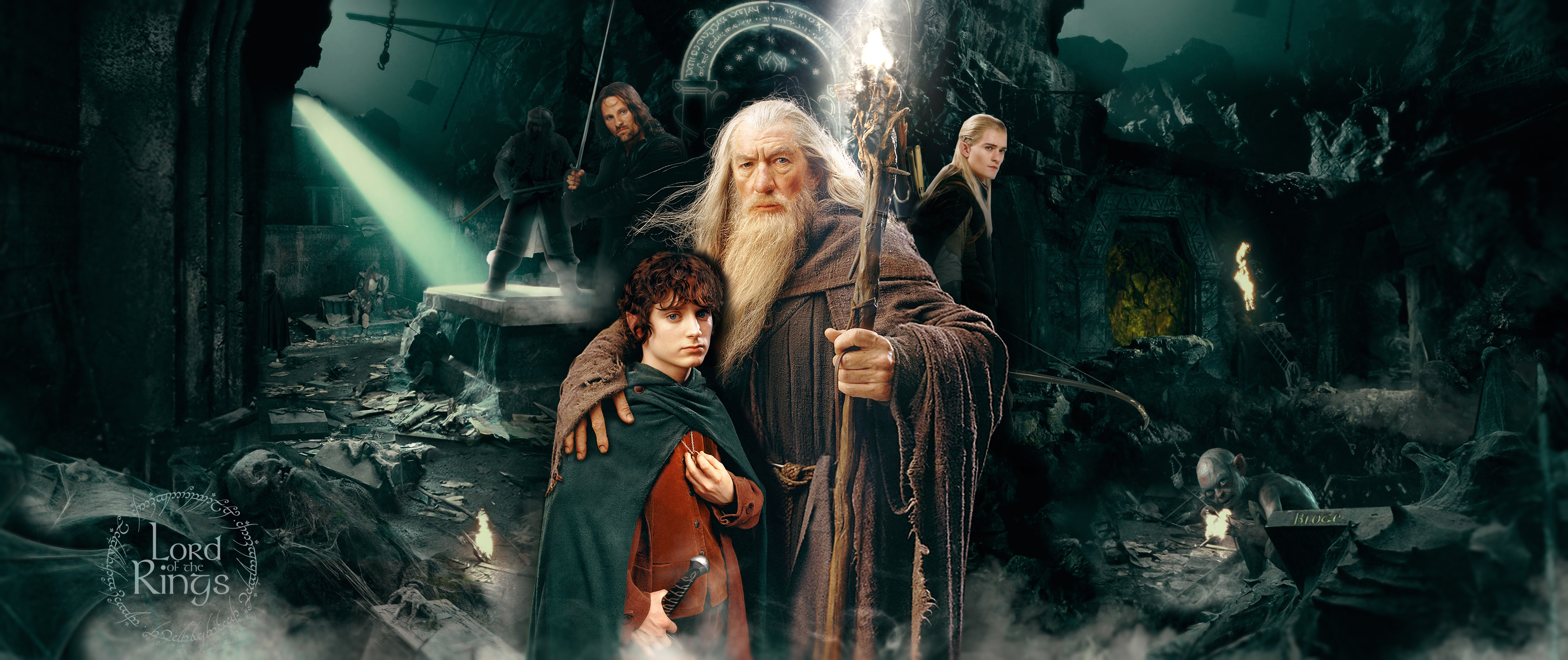 Gandalf and Frodo from Lord of the Rings HD Wallpaper