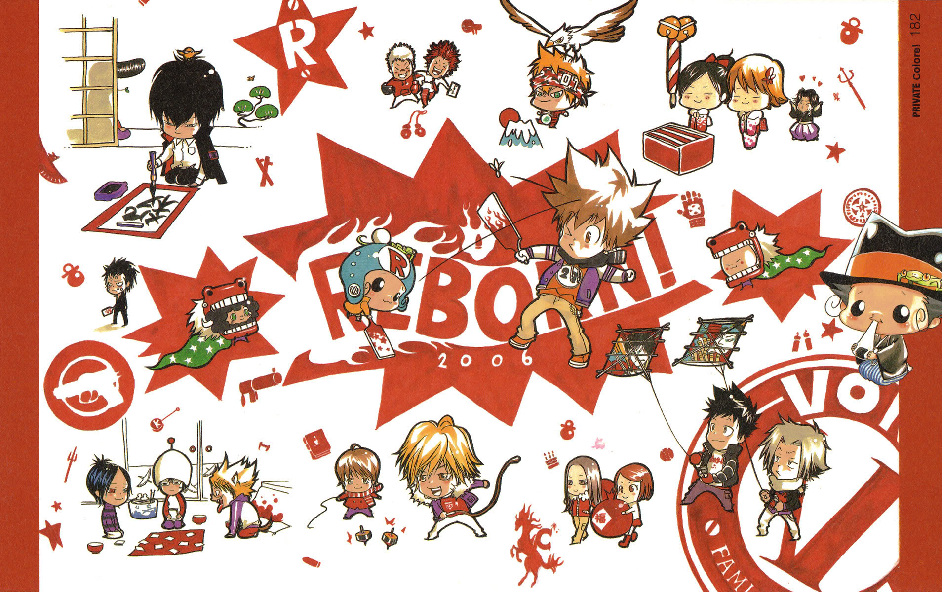 Katekyo Hitman Reborn! characters celebrating 2006 HD Wallpaper