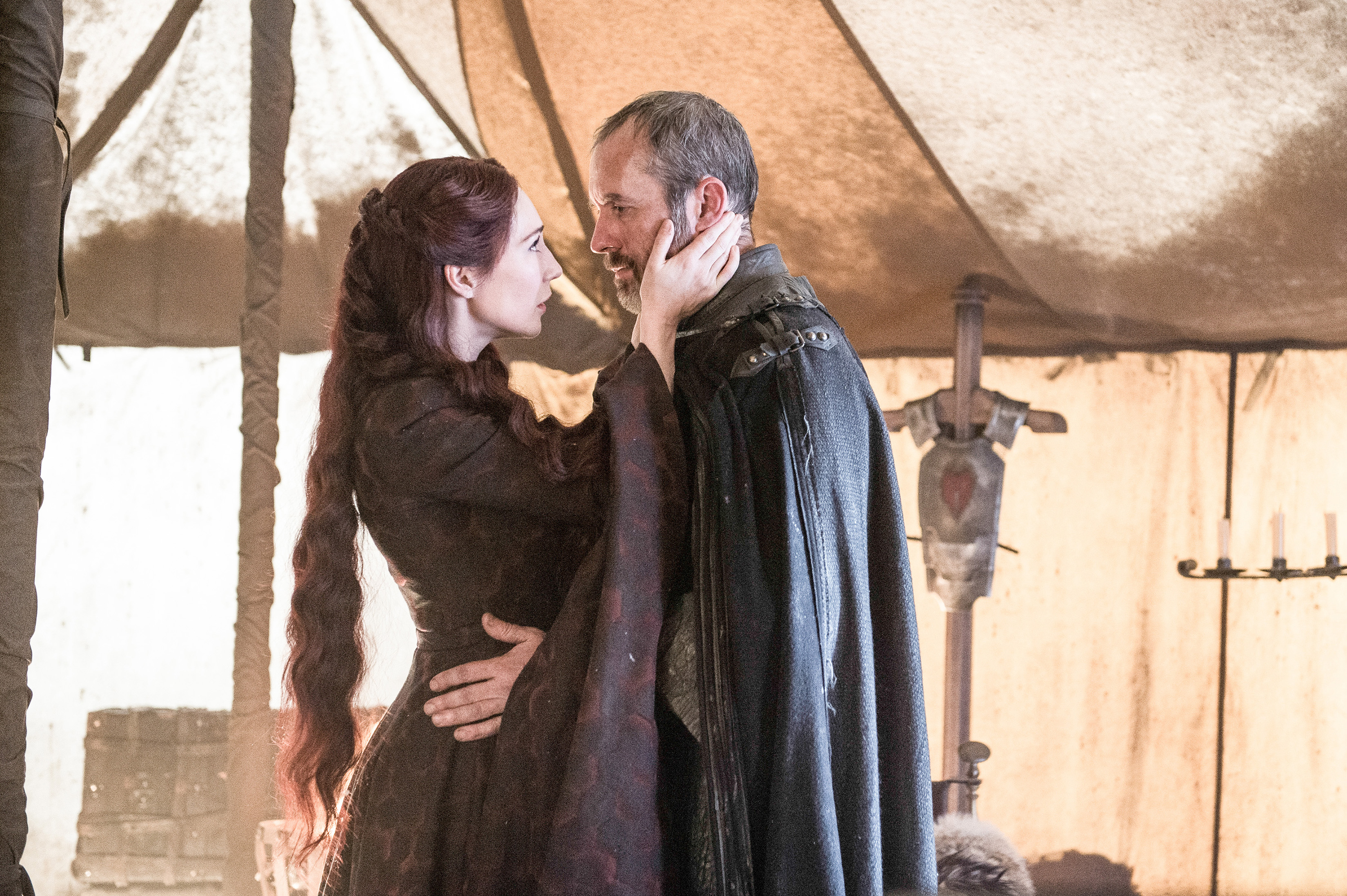 Melisandre and Stannis Baratheon from Game of Thrones HD Wallpaper