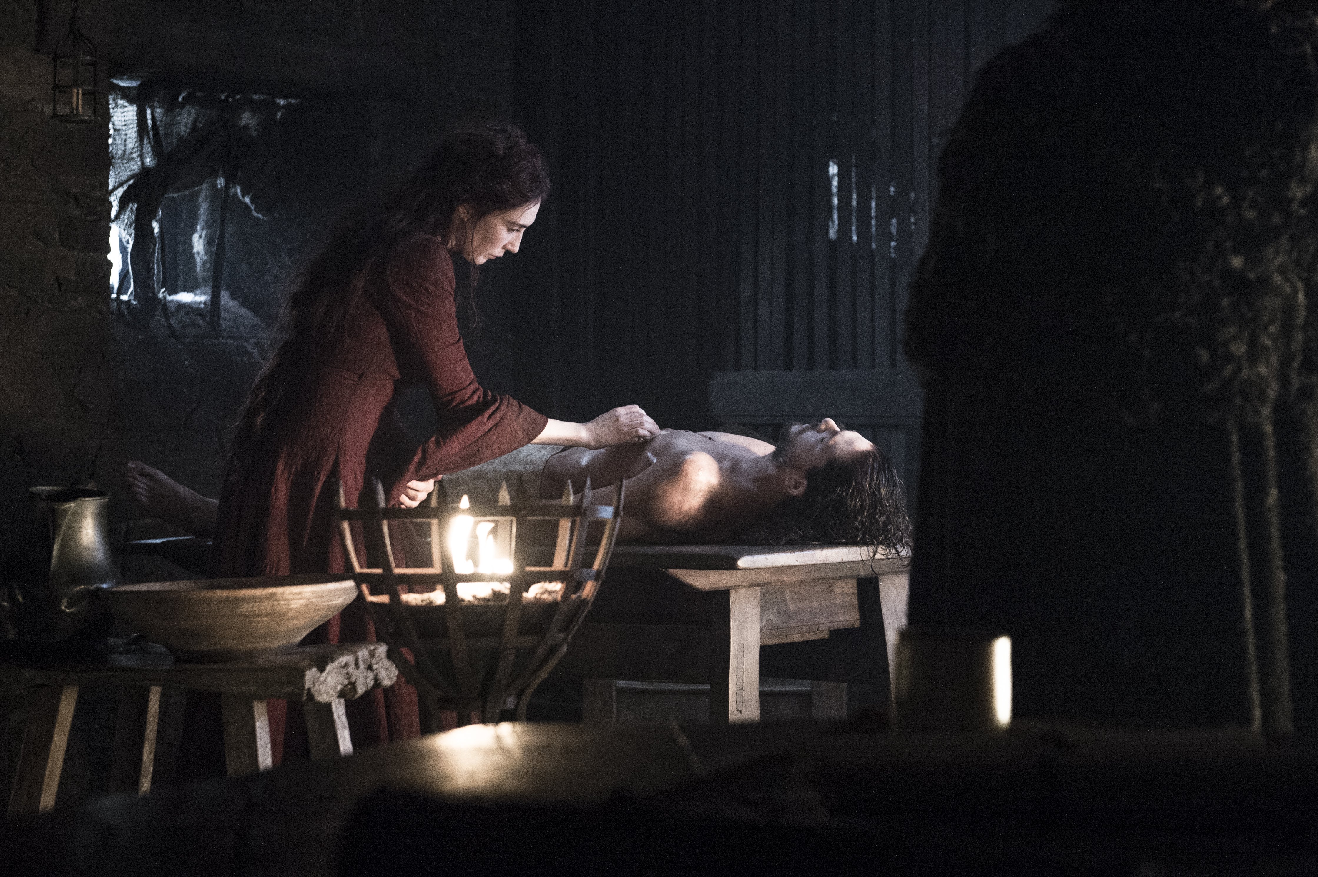 Melisandre and Jon Snow from Game of Thrones HD Wallpaper
